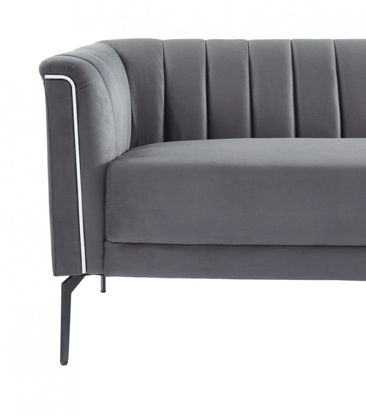 76" Dark Grey Three Person Standard Metal Legs Sofa By Homeroots - Image 5