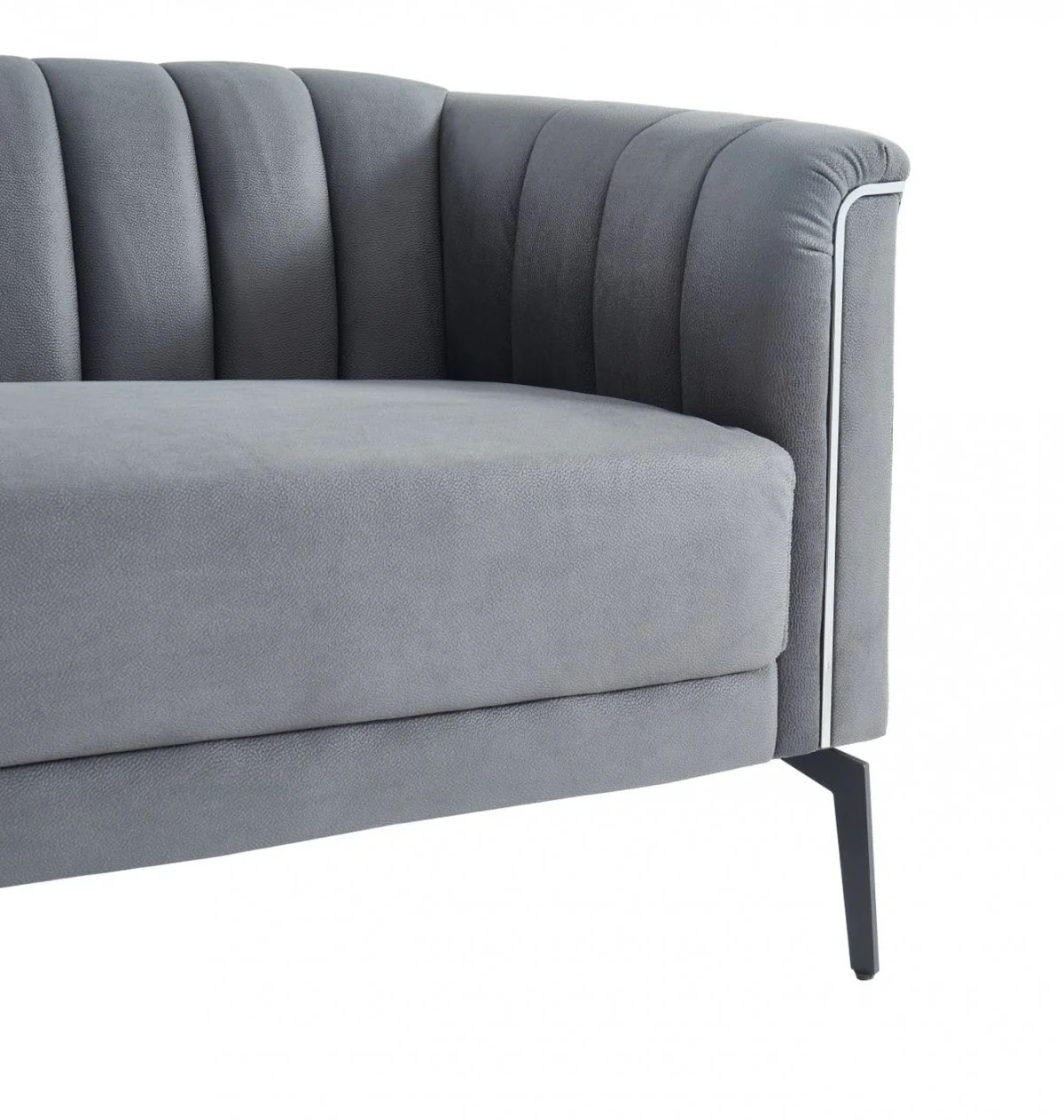 76" Dark Grey Three Person Standard Metal Legs Sofa By Homeroots - Image 6