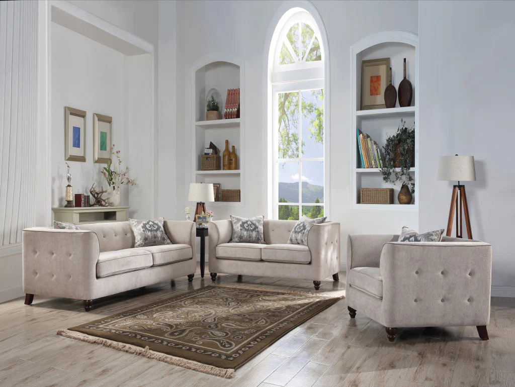 78" Tan Velvet And Black Sofa With Two Toss Pillows By Homeroots - Image 3