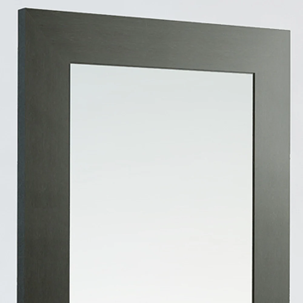79" Wenge MDF Veneer and Glass Mirror By Homeroots - Image 4