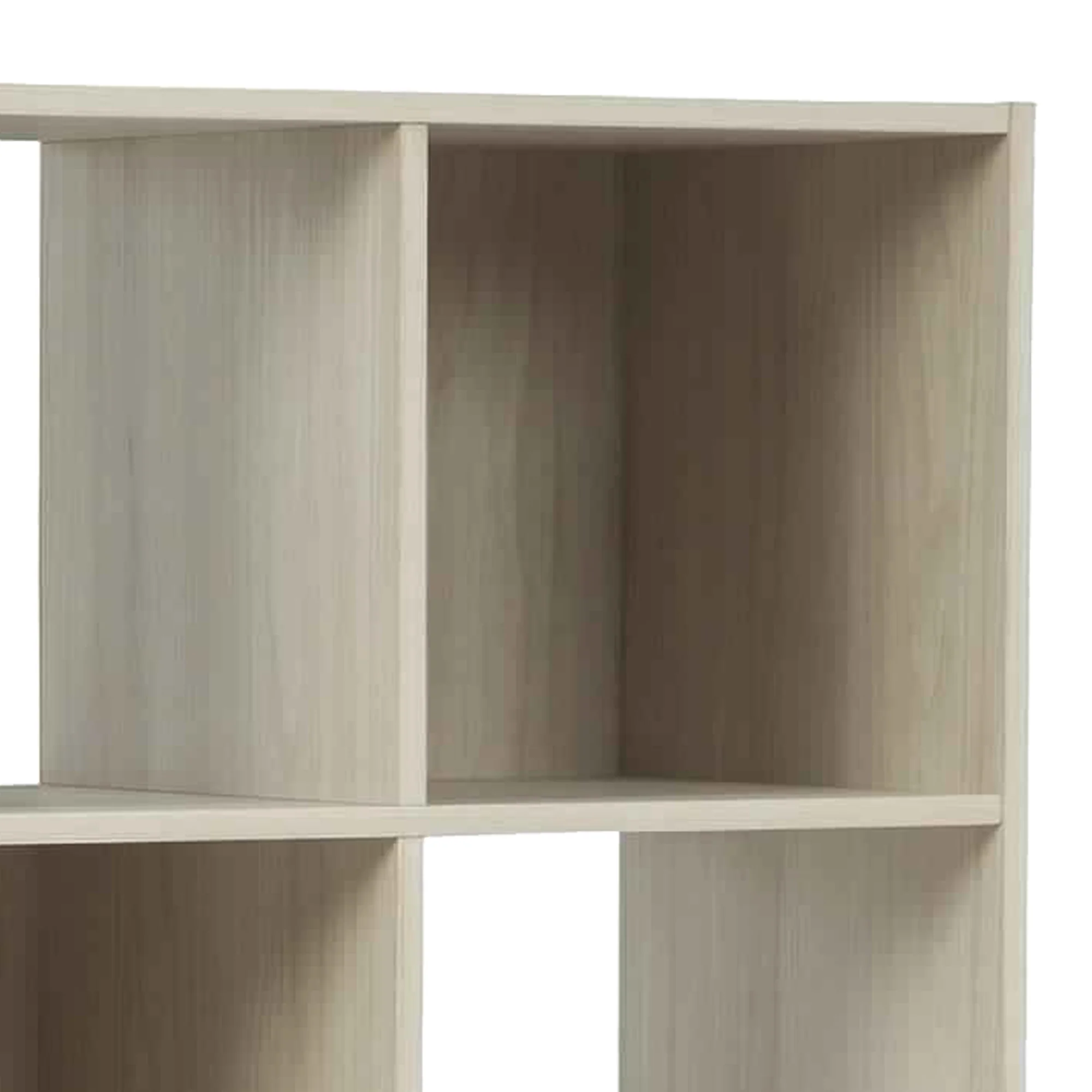 8 Cube Wooden Organizer With Grain Details Natural Brown By Benzara - Image 2