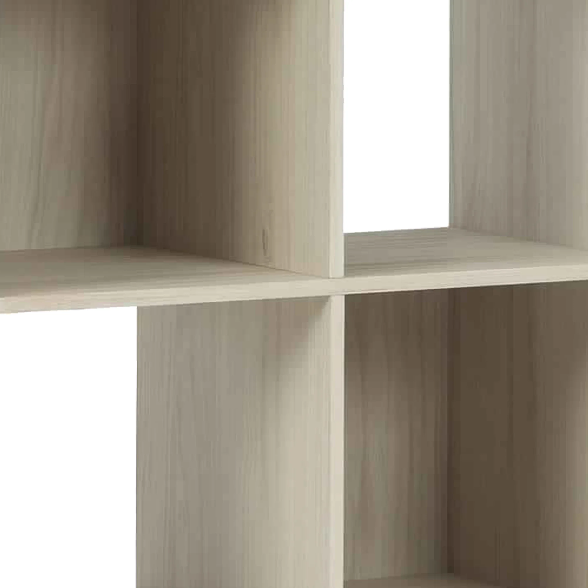 8 Cube Wooden Organizer With Grain Details Natural Brown By Benzara - Image 3