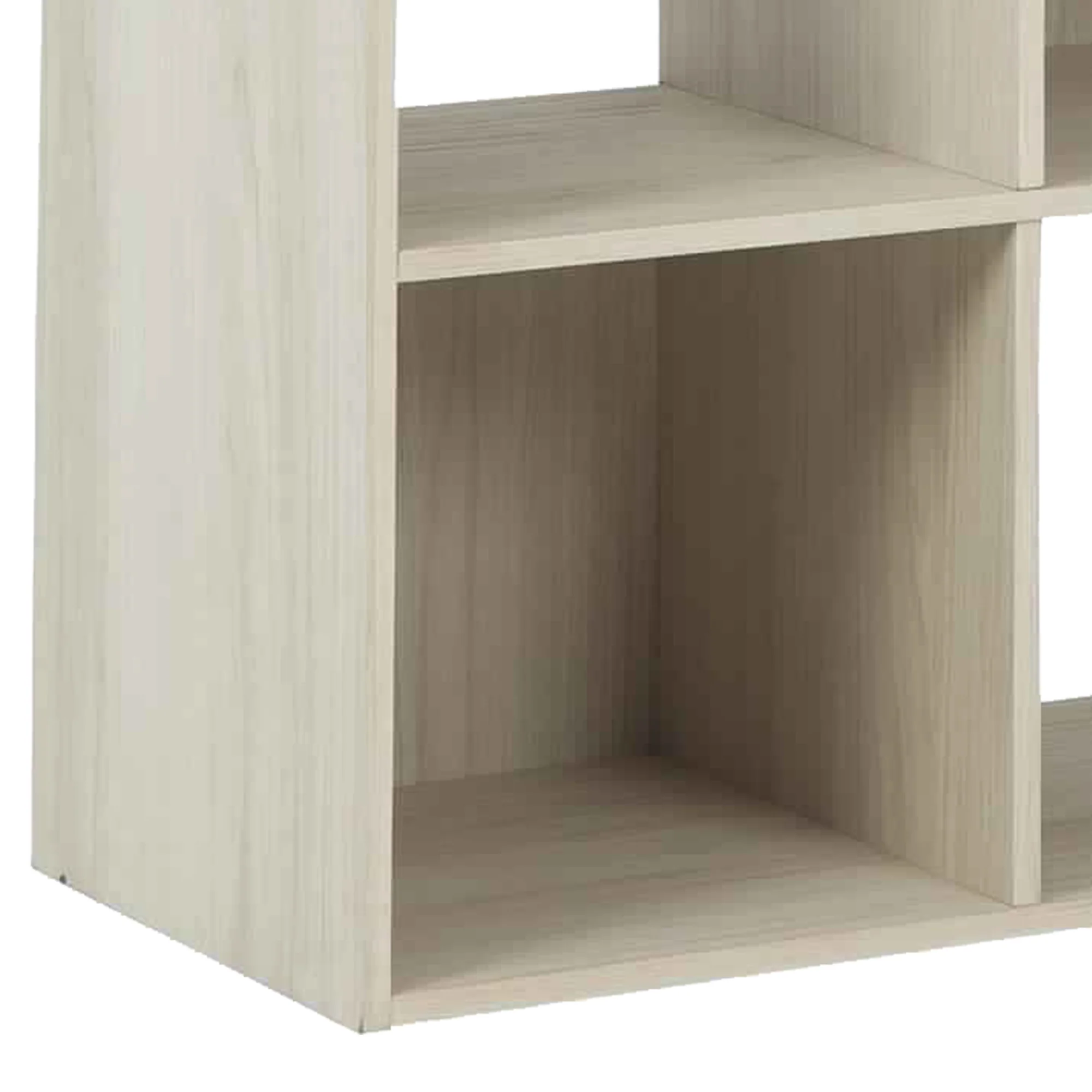 8 Cube Wooden Organizer With Grain Details Natural Brown By Benzara - Image 4