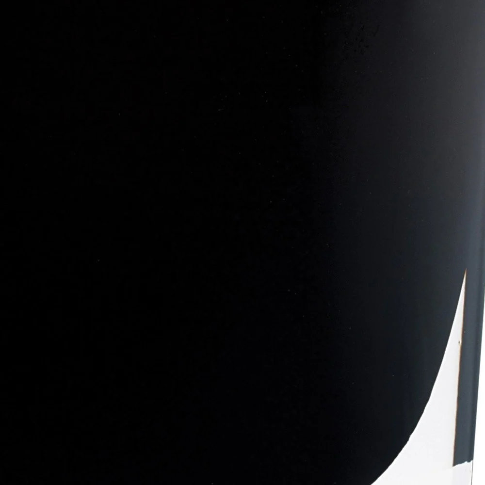 8 Mouth Blown Crystal European Made Lead Free Jet Black Pocket Shaped Vase By Homeroots - Image 5