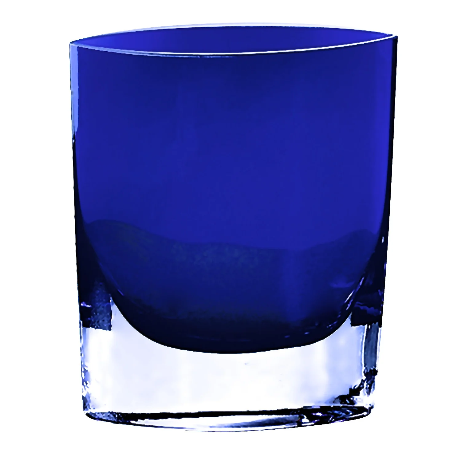 8 Mouth Blown Glass European Made Light Cobalt Vase By Homeroots - Image 3