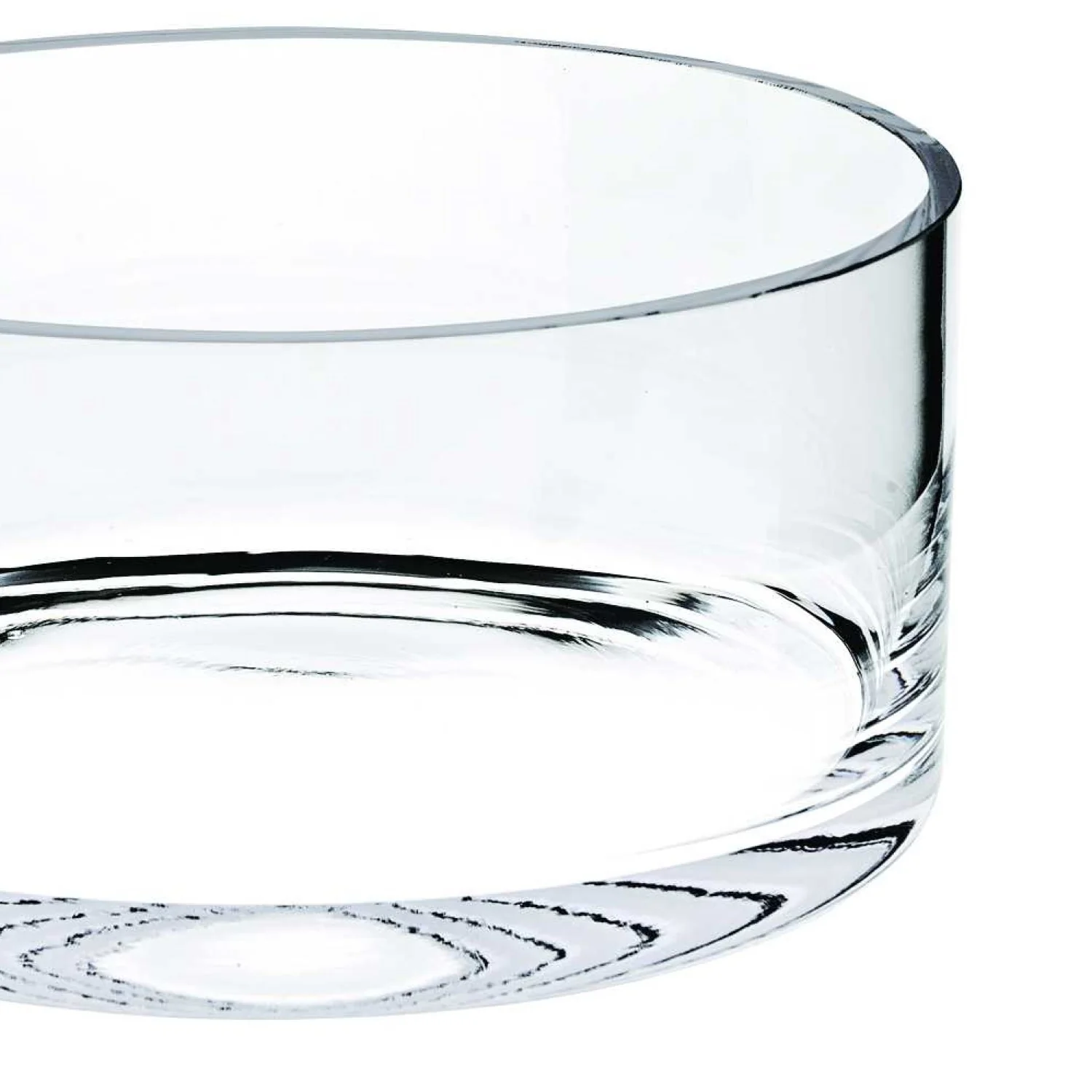 8 Mouth Blown Lead Free Classic Glass Cylinder Bowl By Homeroots - Image 2