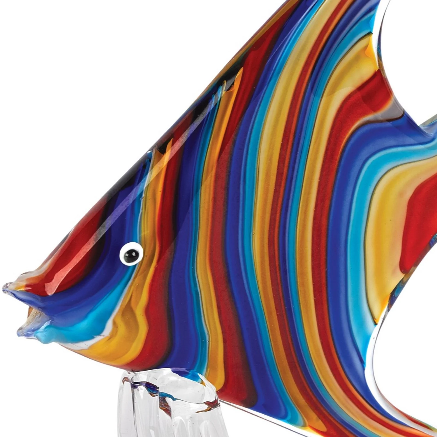 8 Mouth Blown Rainbow Tropical Fish Art Glass By Homeroots - Image 2
