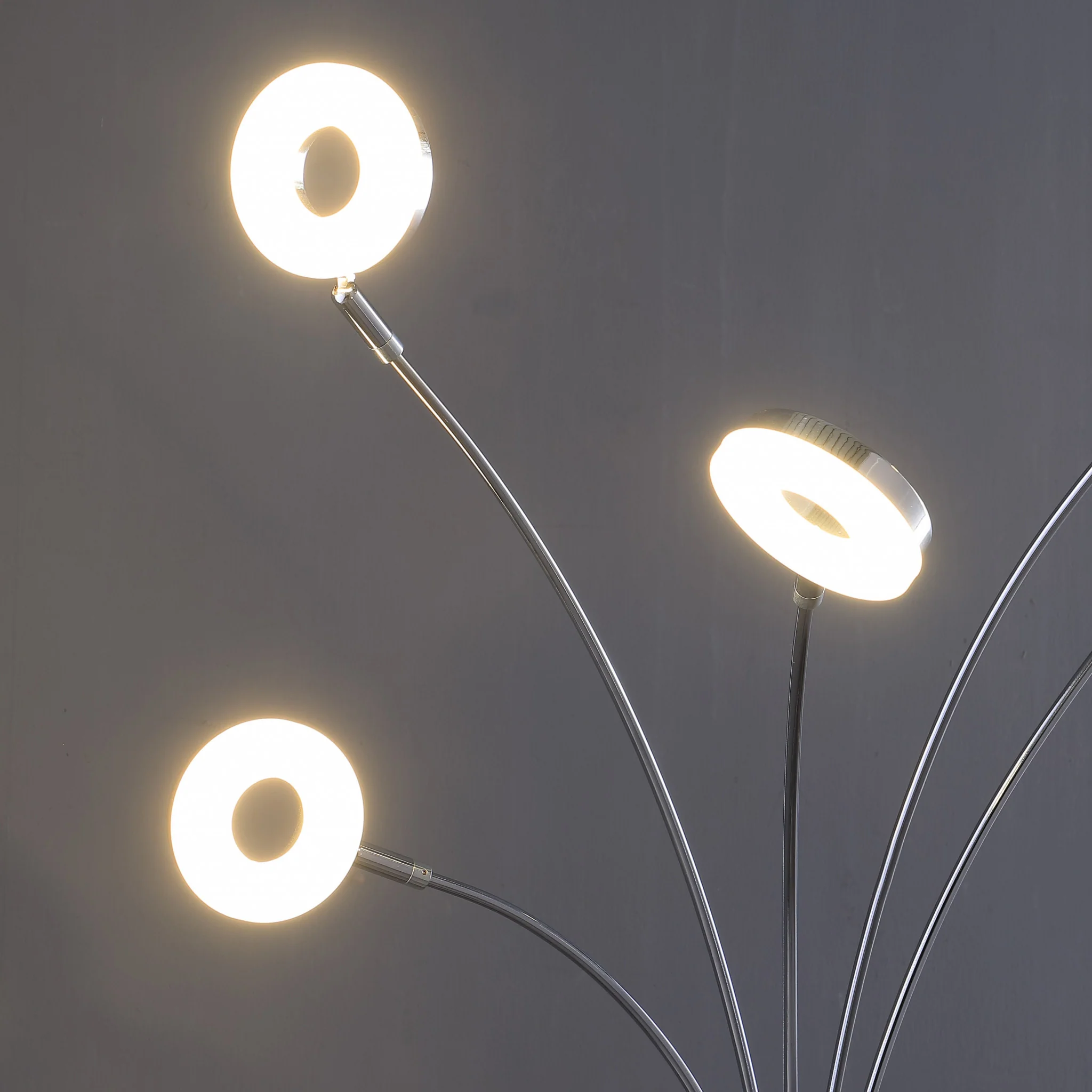 80" Silver 5 Light Contempo Arc LED Floor Lamp By Homeroots - Image 5