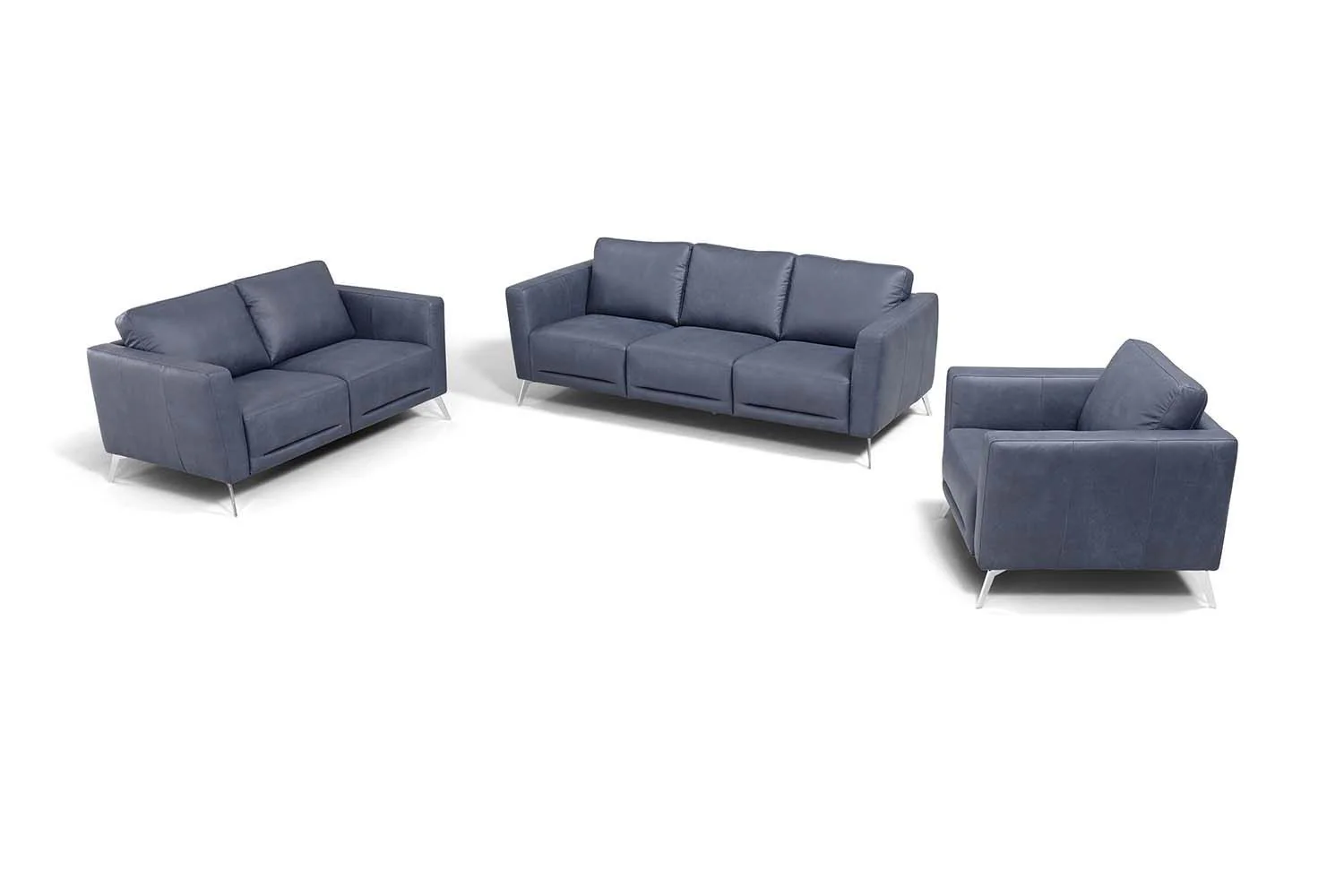 81" Dusty White Leather And Black Sofa By Homeroots - Image 7