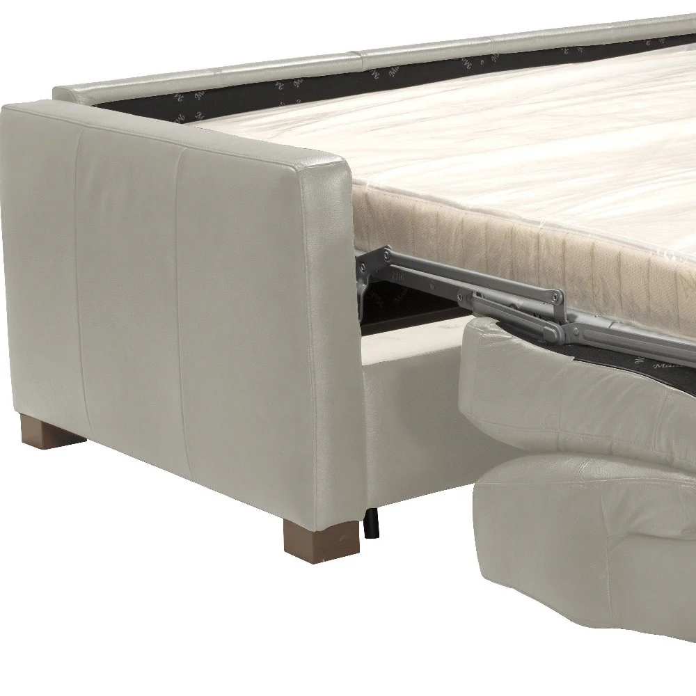 81" Gray Leather And Black Sleeper Sofa By Homeroots - Image 5