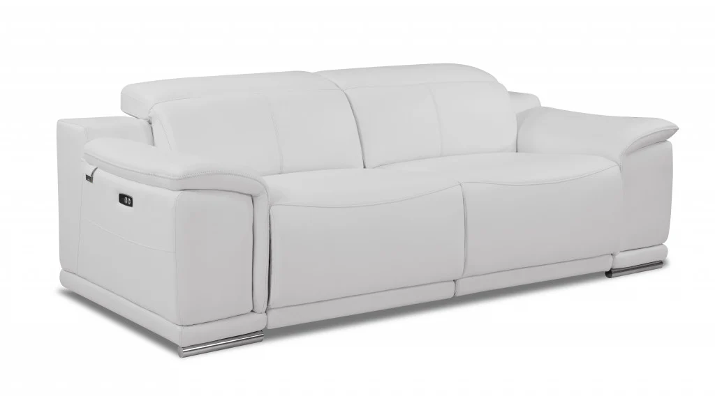 86" Camel Brown Genuine Leather Reclining Sofa By Homeroots - Image 12