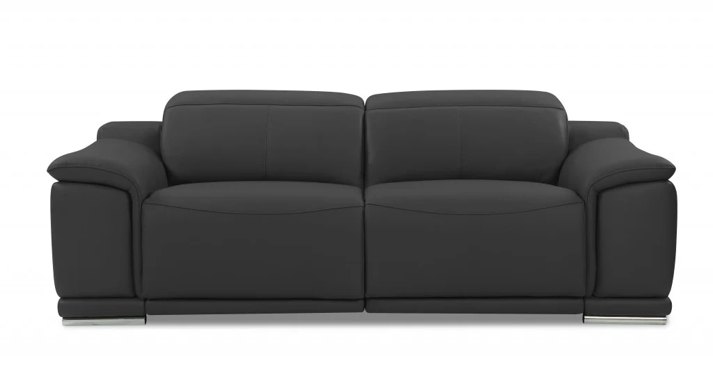 86" Camel Brown Genuine Leather Reclining Sofa By Homeroots - Image 6