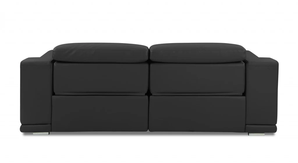 86" Camel Brown Genuine Leather Reclining Sofa By Homeroots - Image 8