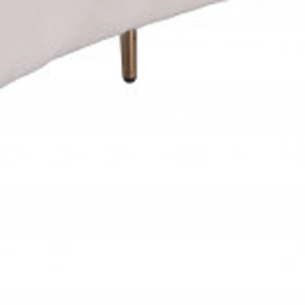 86" White Polyester Blend And Gold Sofa By Homeroots - Image 6
