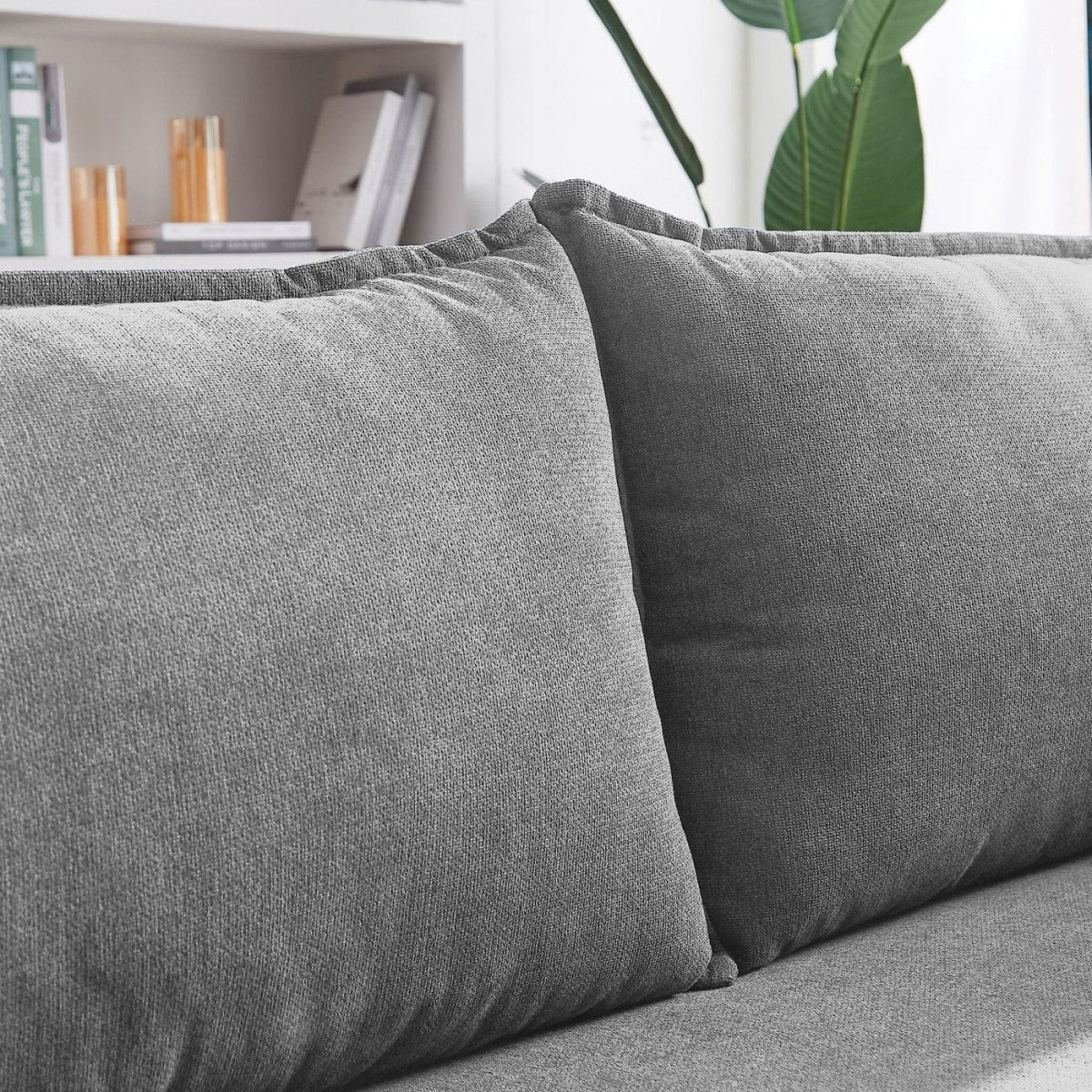 87" Grey Three Person Standard Metal Legs Sofa By Homeroots - Image 5