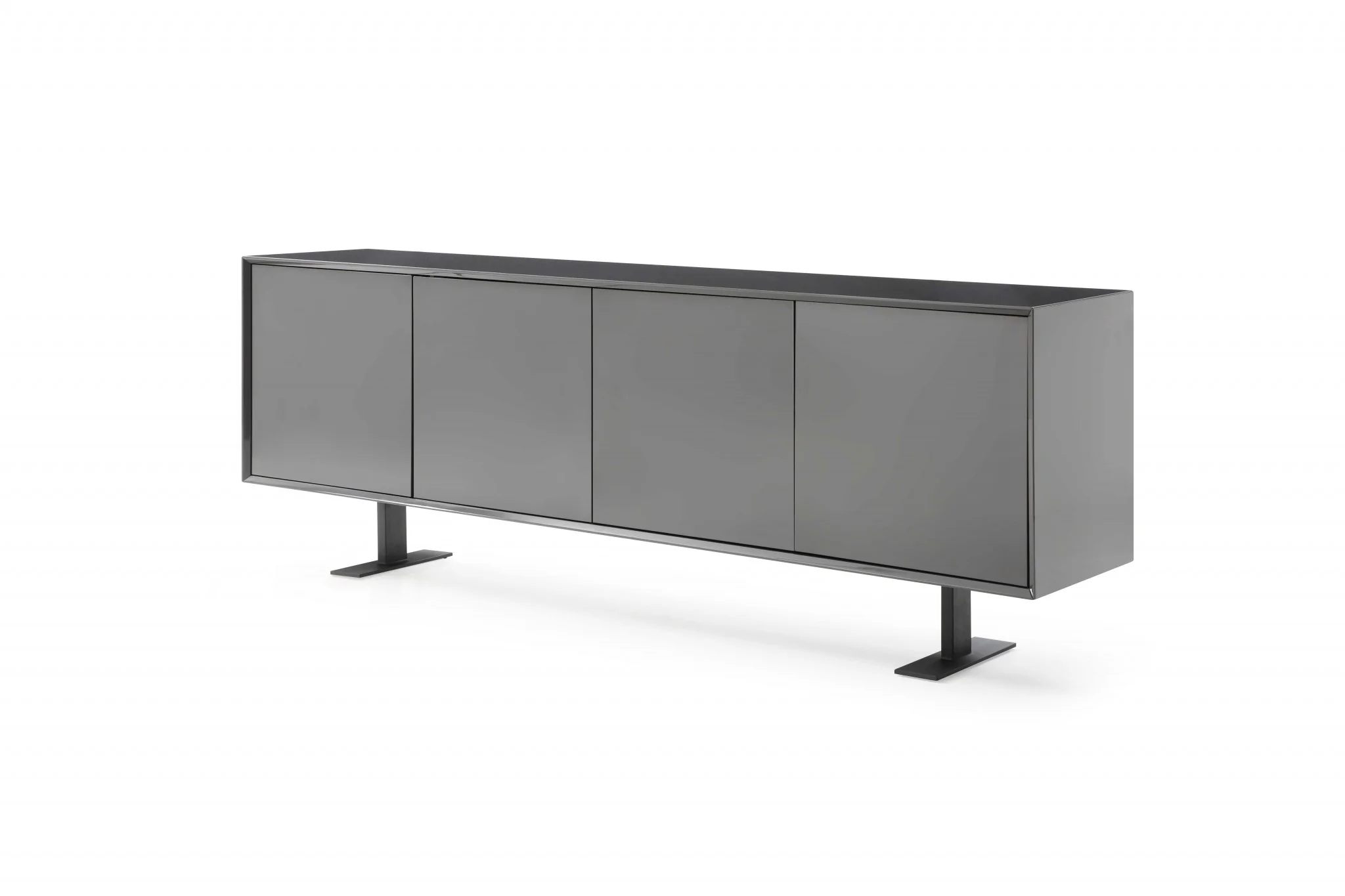 87 X 18 X 31.5 Gray Metal Buffet By Homeroots - Image 2