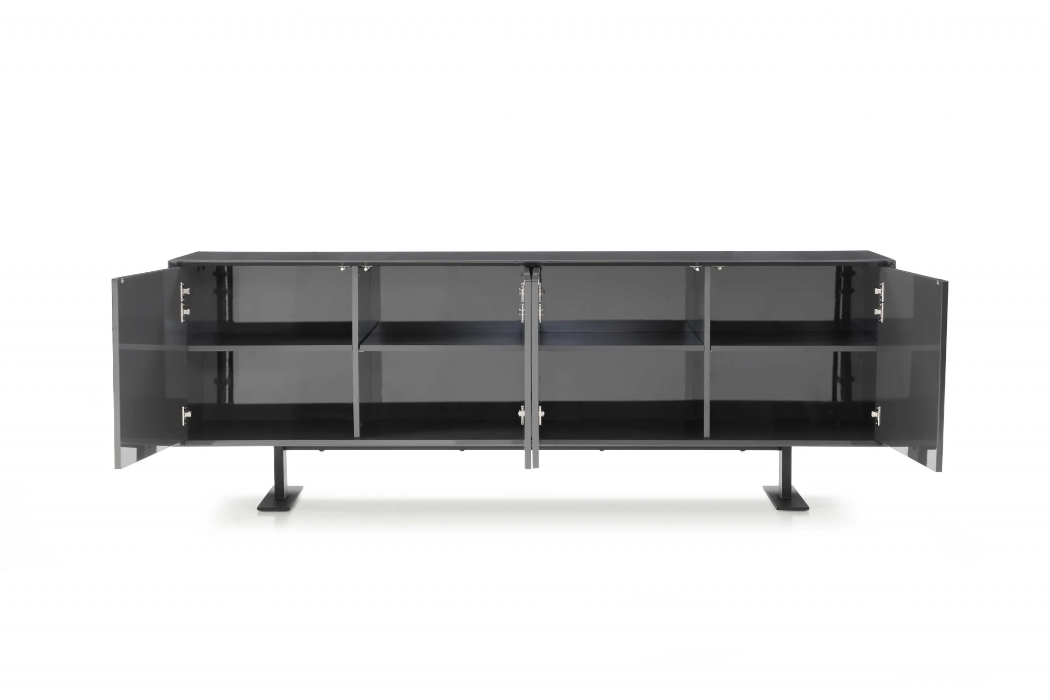 87 X 18 X 31.5 Gray Metal Buffet By Homeroots - Image 3