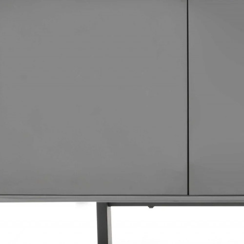 87 X 18 X 31.5 Gray Metal Buffet By Homeroots - Image 4