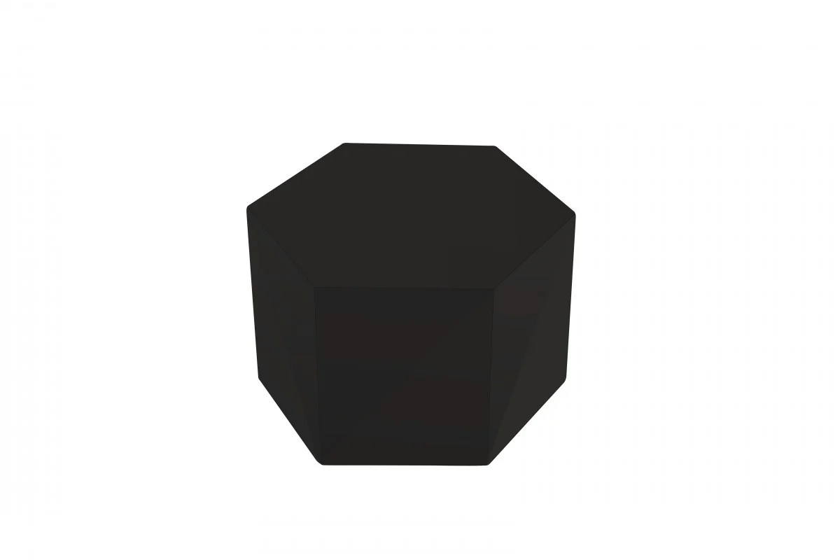 9" Black Hexagon End Table With By Homeroots - Image 5