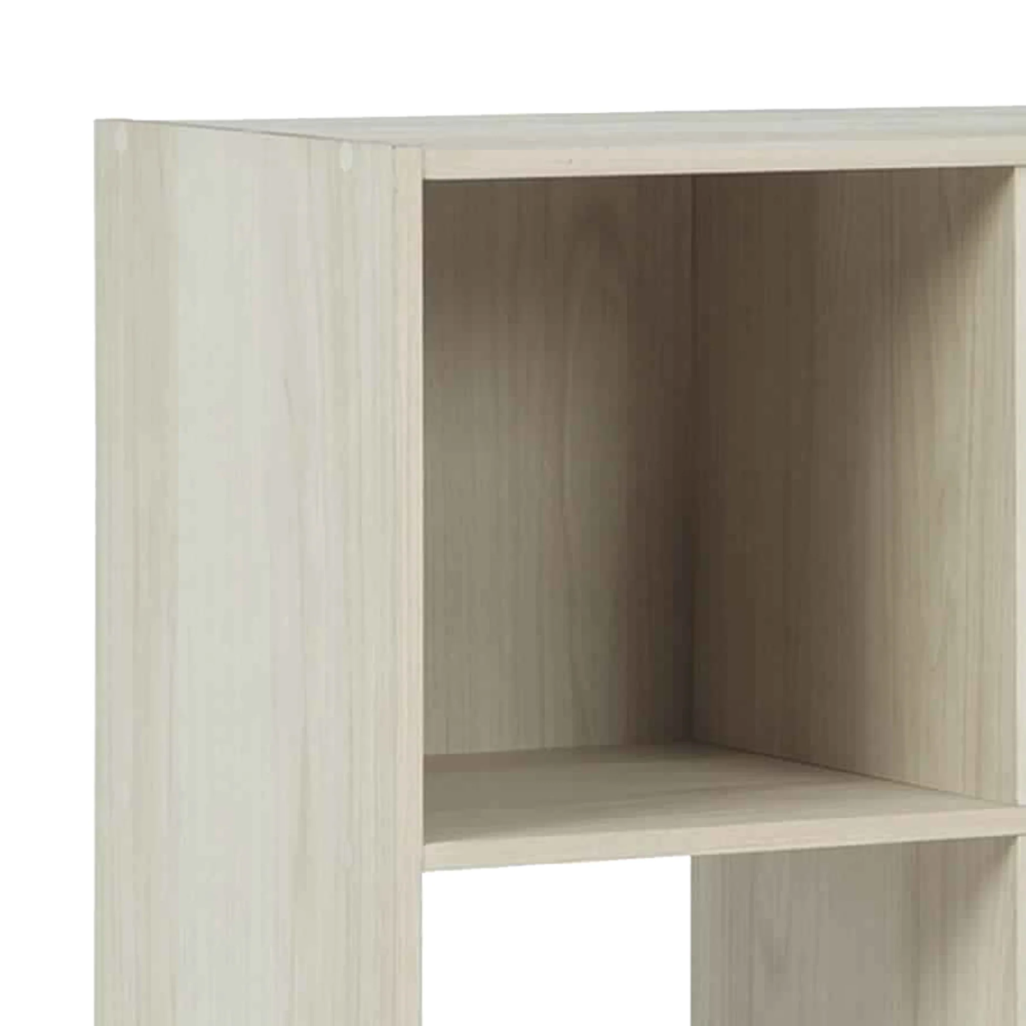9 Cube Wooden Organizer With Grain Details Natural Brown By Benzara - Image 2
