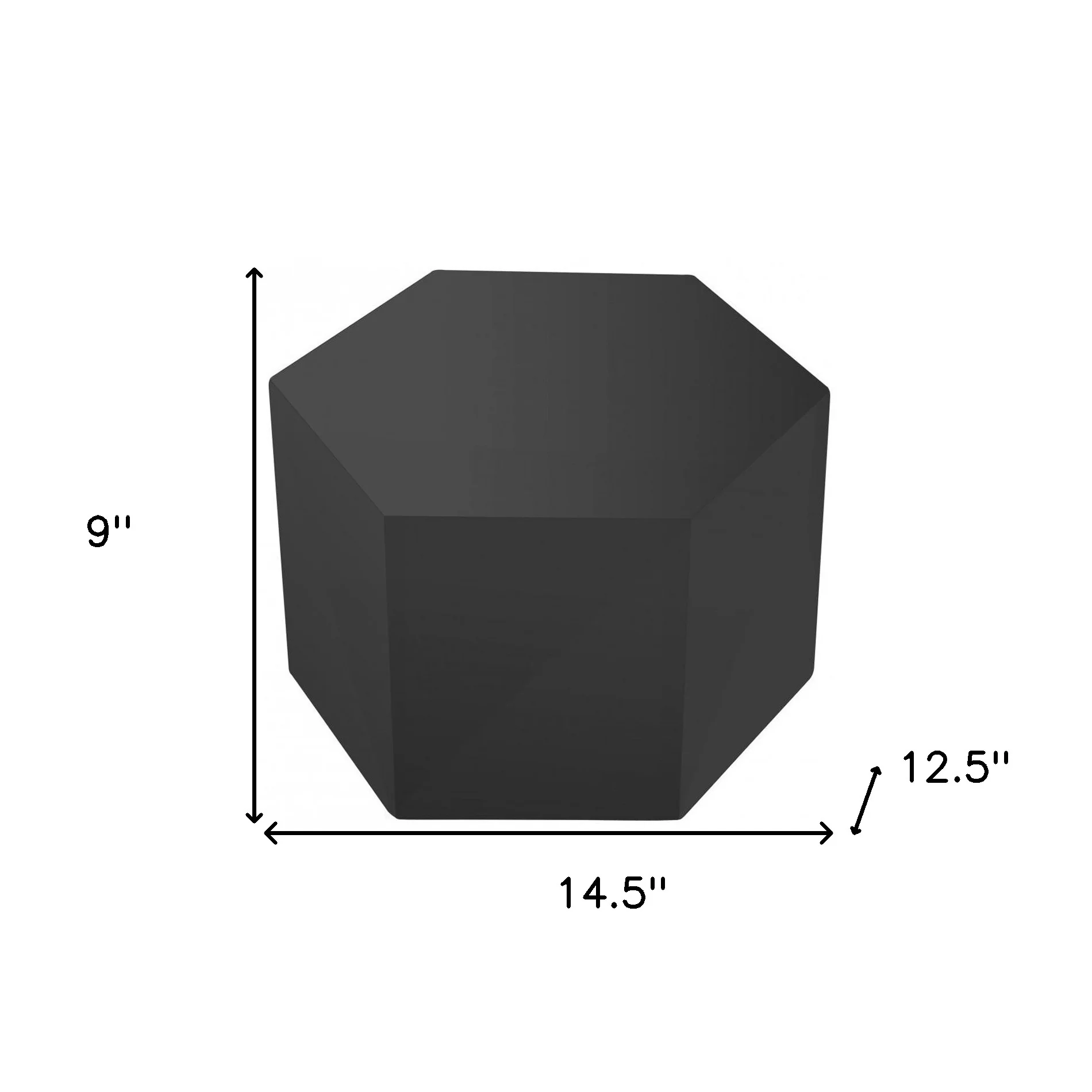 9" Grey Hexagon End Table By Homeroots - Image 5