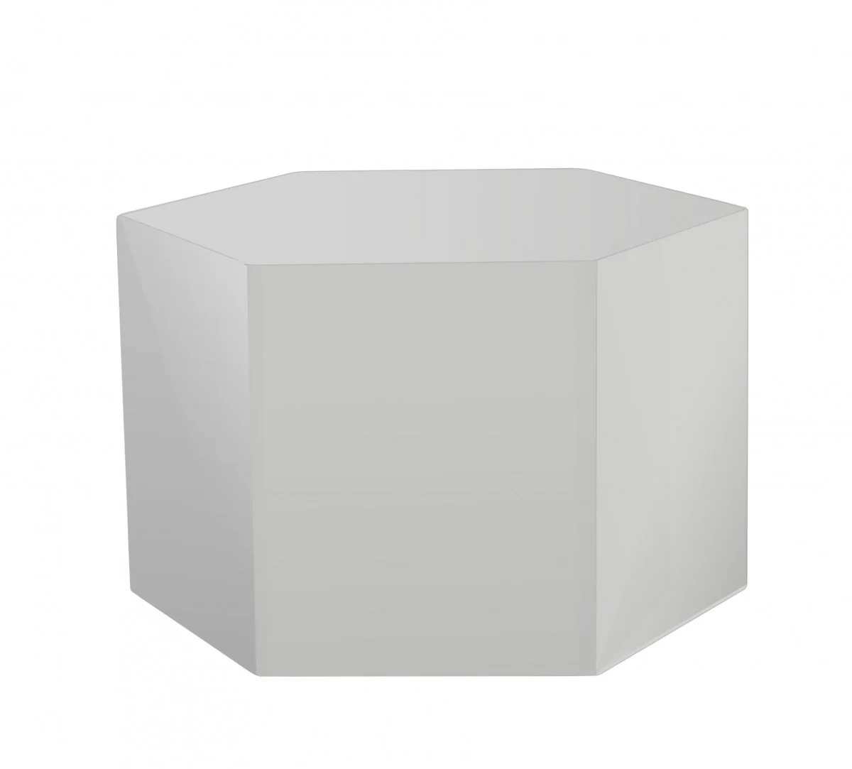 9" Light Gray Hexagon End Table By Homeroots - Image 3