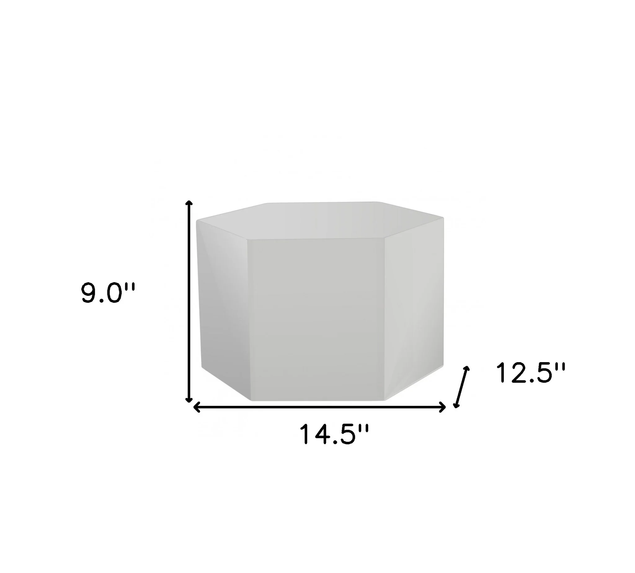 9" Light Gray Hexagon End Table By Homeroots - Image 5