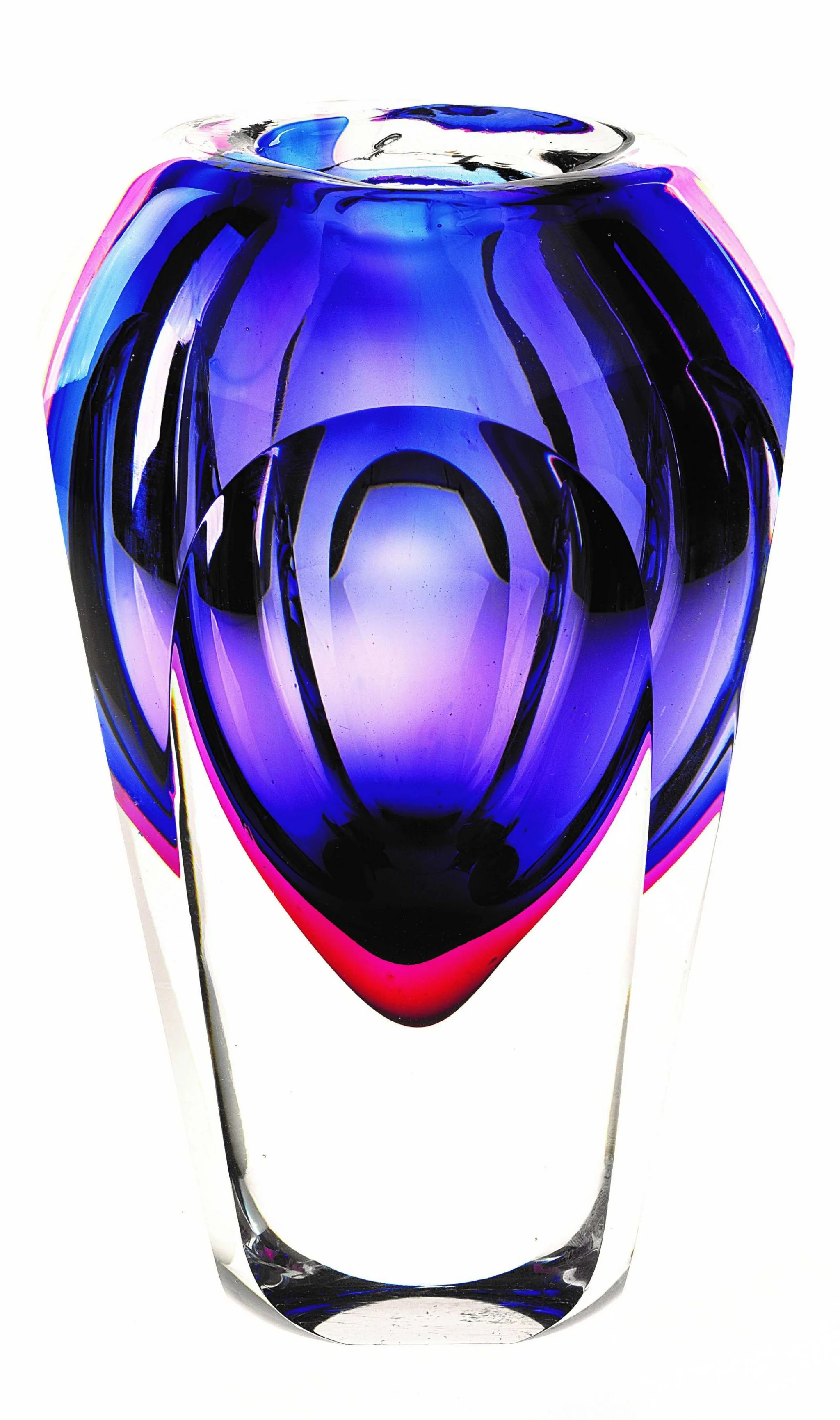 9 Purple Art Glass Vase By Homeroots - Image 3