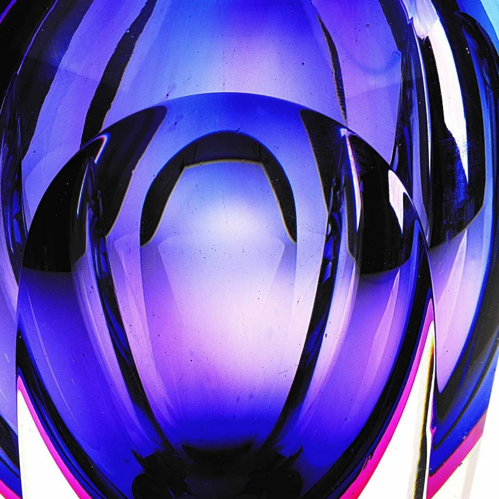 9 Purple Art Glass Vase By Homeroots - Image 5