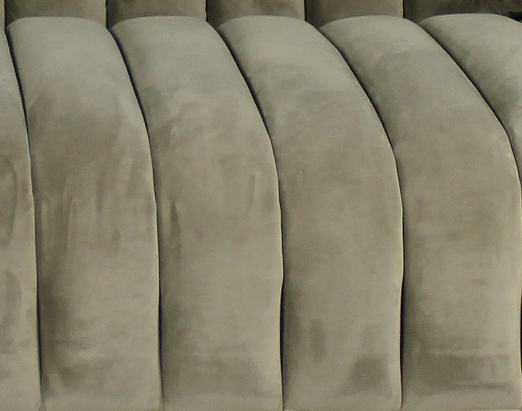 90" Gray Brown Velvet And Gold Sofa And Toss Pillows By Homeroots - Image 7