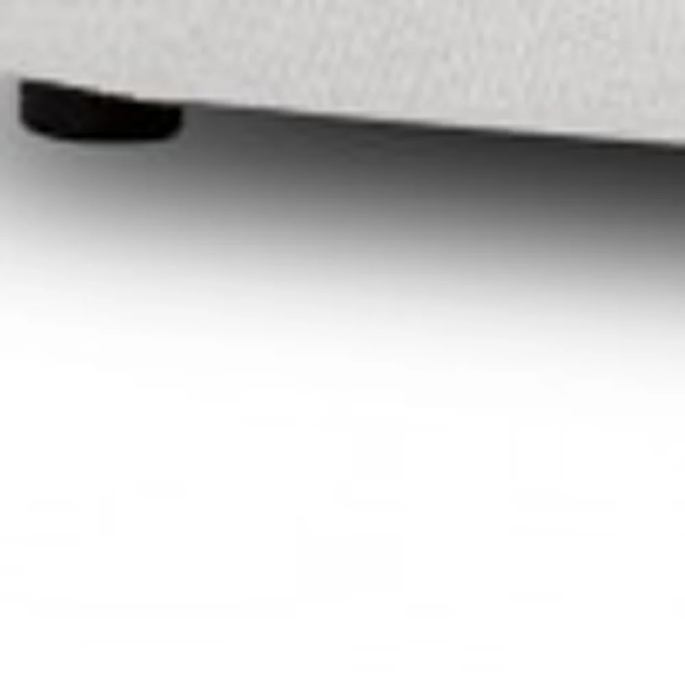 90" Off White Textured Fabric Sofa By Homeroots - Image 4
