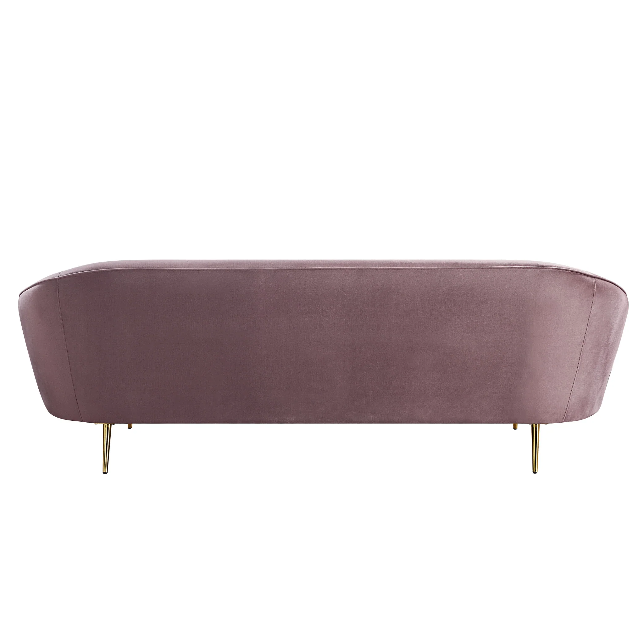 90" Pink Velvet And Gold Sofa By Homeroots - Image 4