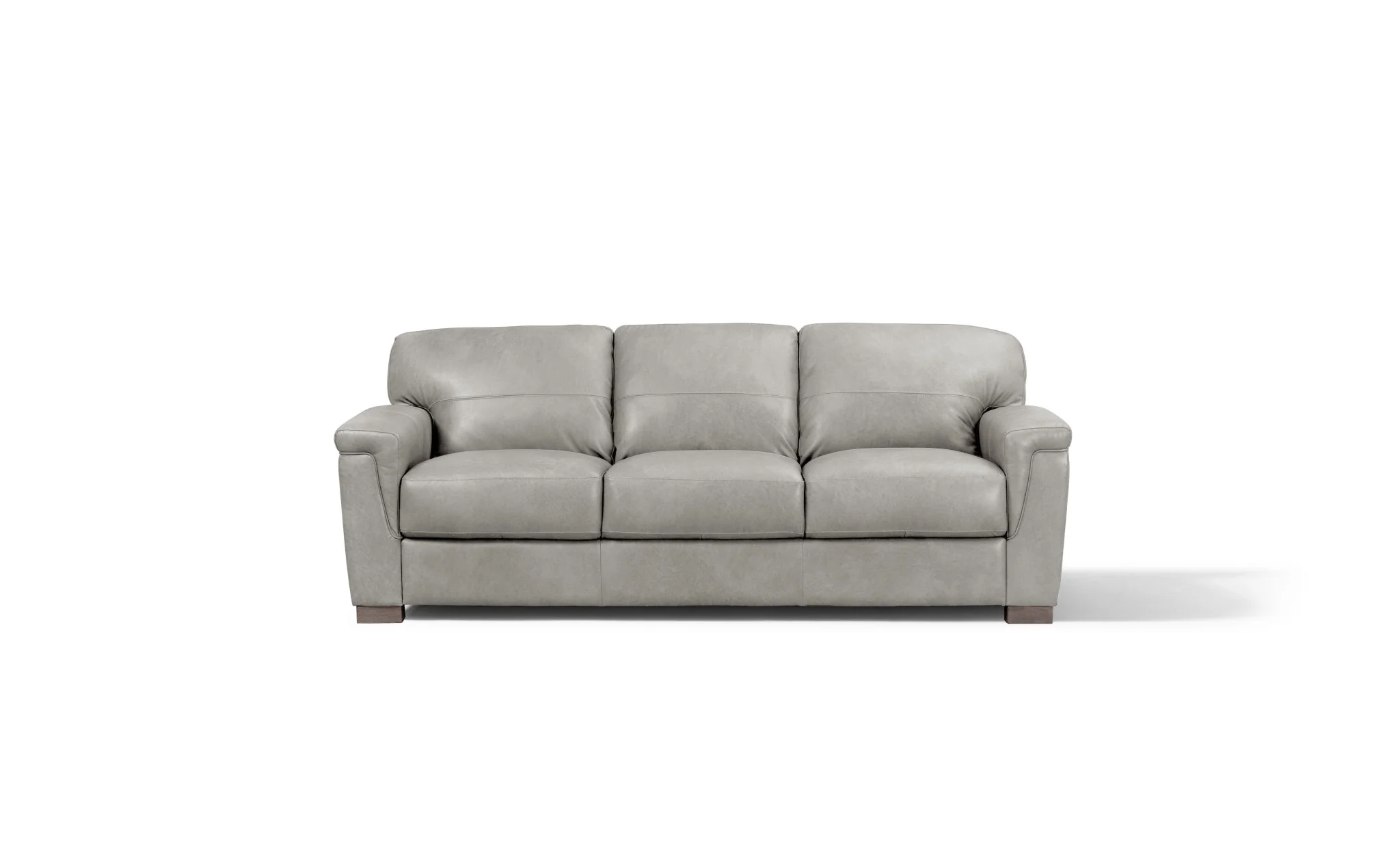 91" Gray Leather And Black Sofa By Homeroots - Image 2