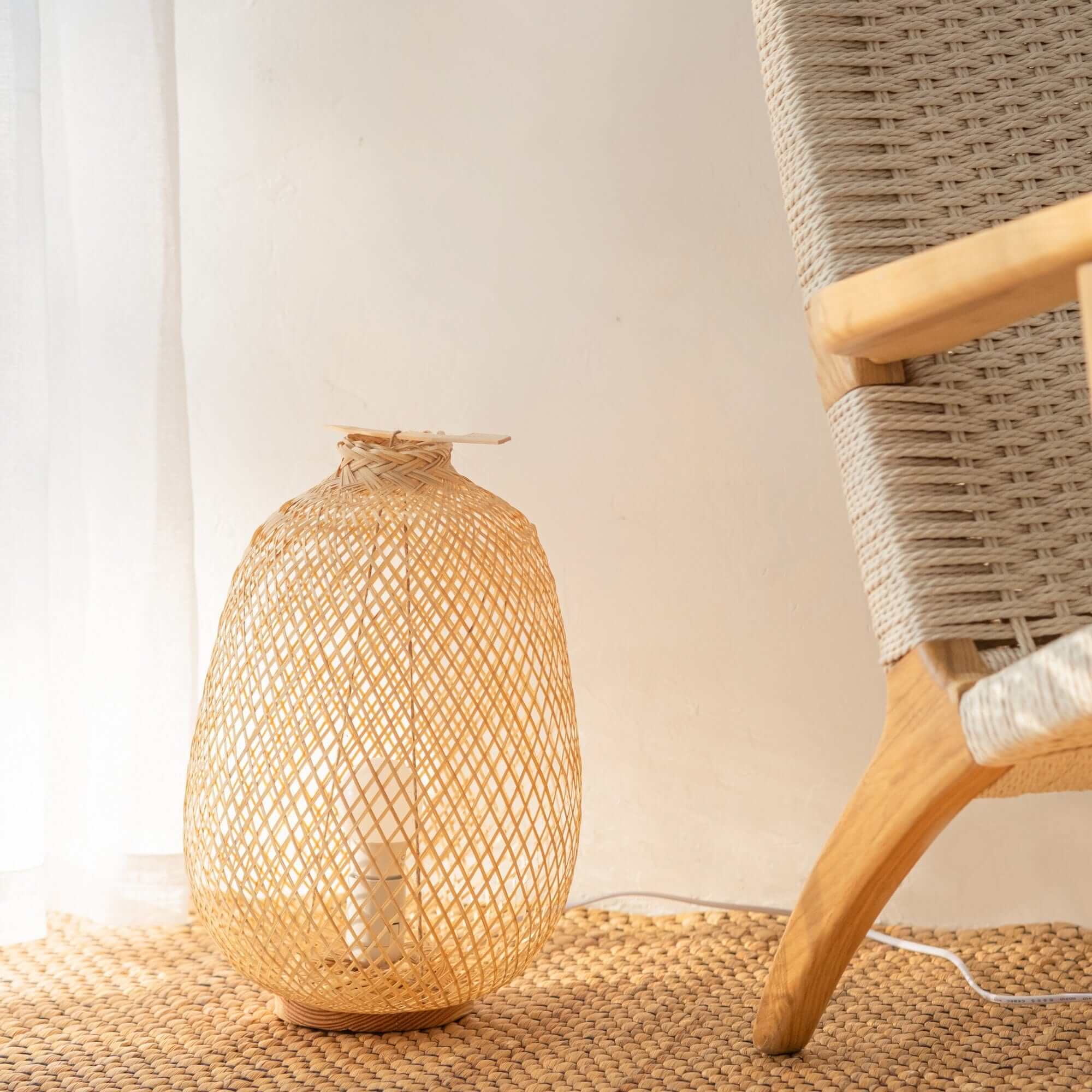 A Na - Bamboo Boho Table Lamp (14- 16 Inches) By Thaihome - Image 2