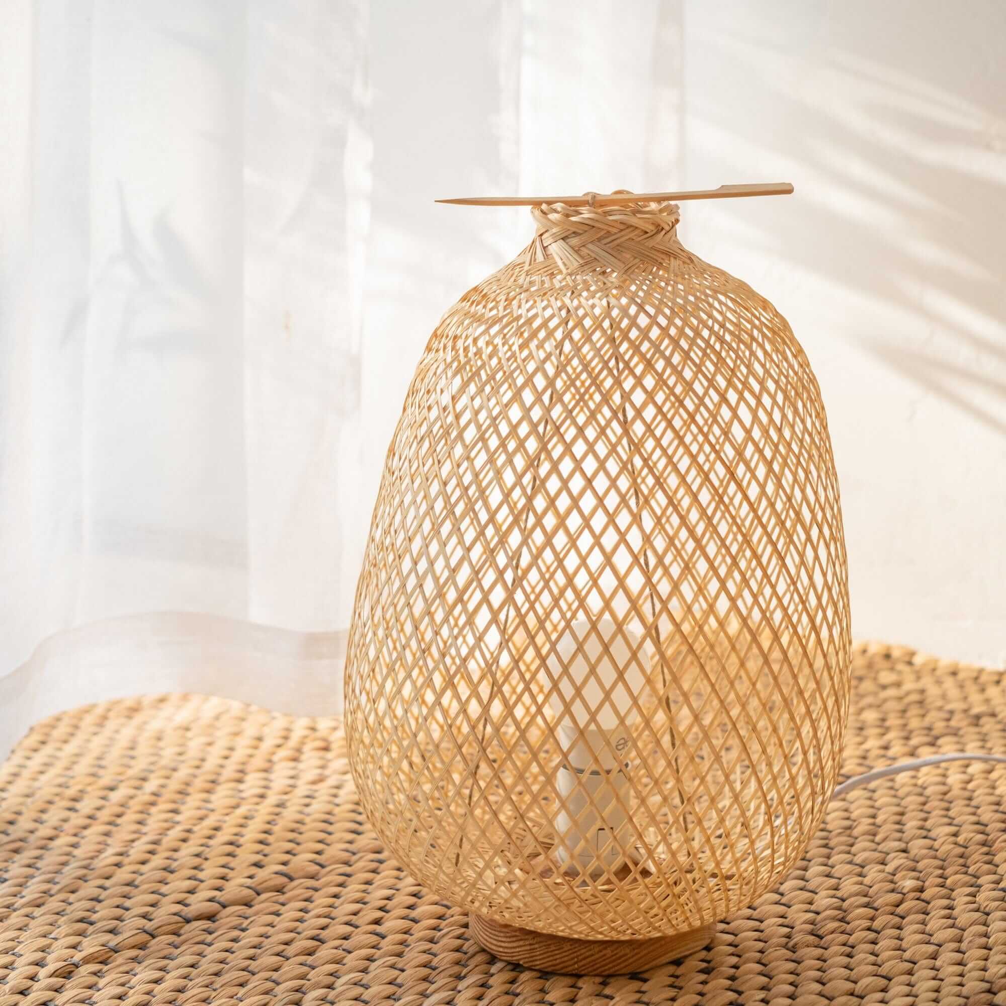 A Na - Bamboo Boho Table Lamp (14- 16 Inches) By Thaihome - Image 3