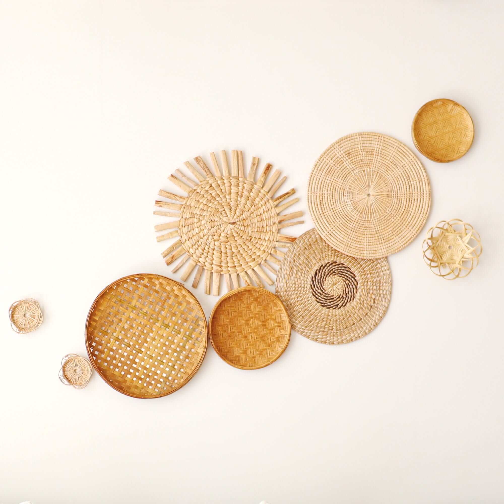 A Pa - Boho Wall Art DeCor Hanging (Set Of 9) By Thaihome - Image 2