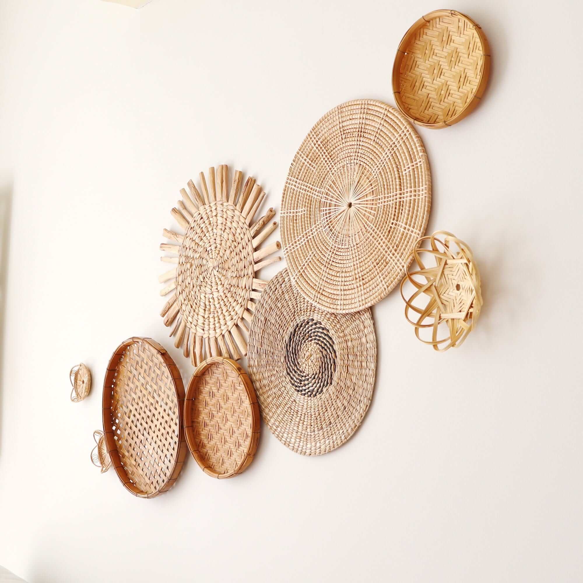 A Pa - Boho Wall Art DeCor Hanging (Set Of 9) By Thaihome - Image 5