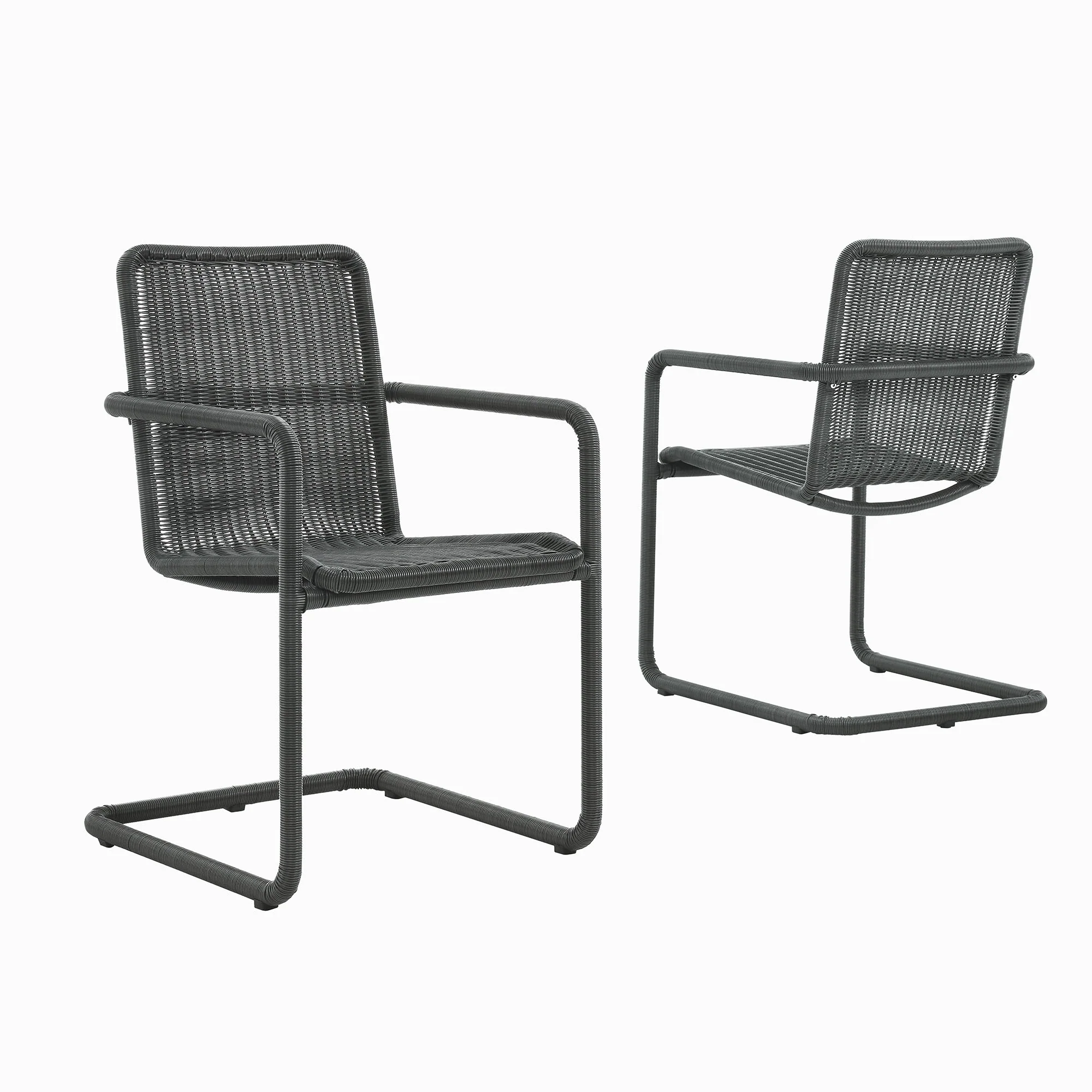Abacus Outdoor Patio Wicker Dining Chairs Set of 2 by Modway - Image 11
