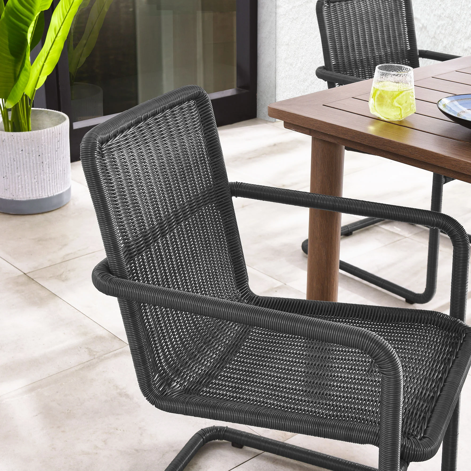 Abacus Outdoor Patio Wicker Dining Chairs Set of 2 by Modway - Image 17