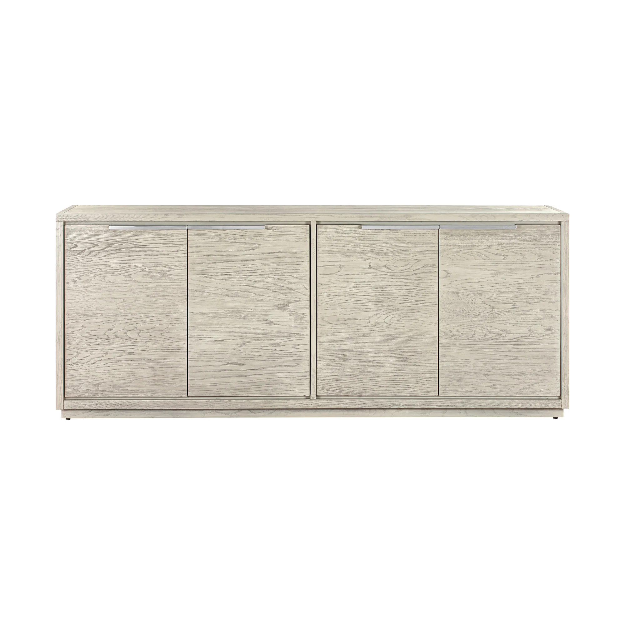 Abbey 4 Door Sideboard Buffet in Grey Oak Wood By Armen Living - Image 2