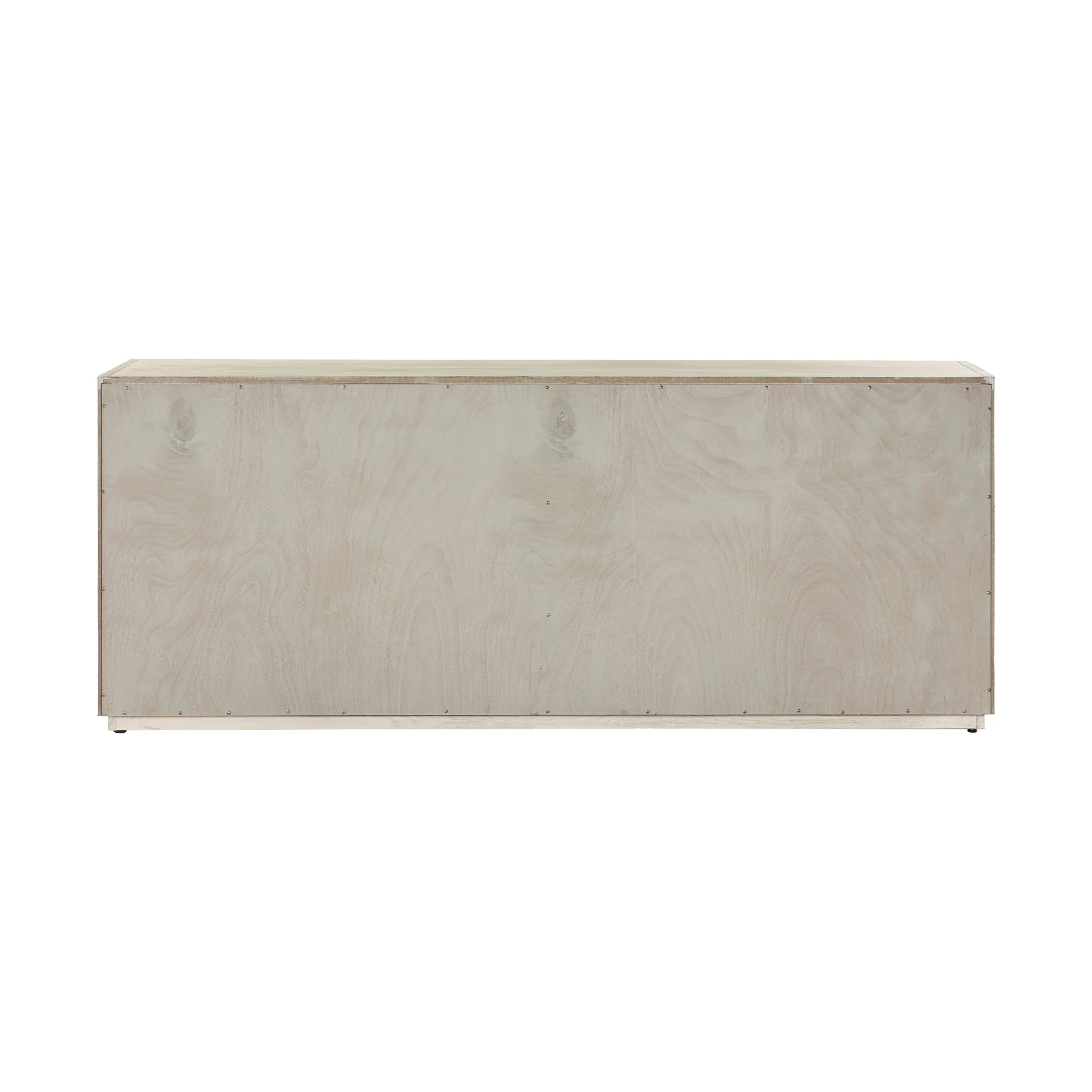 Abbey 4 Door Sideboard Buffet in Grey Oak Wood By Armen Living - Image 5