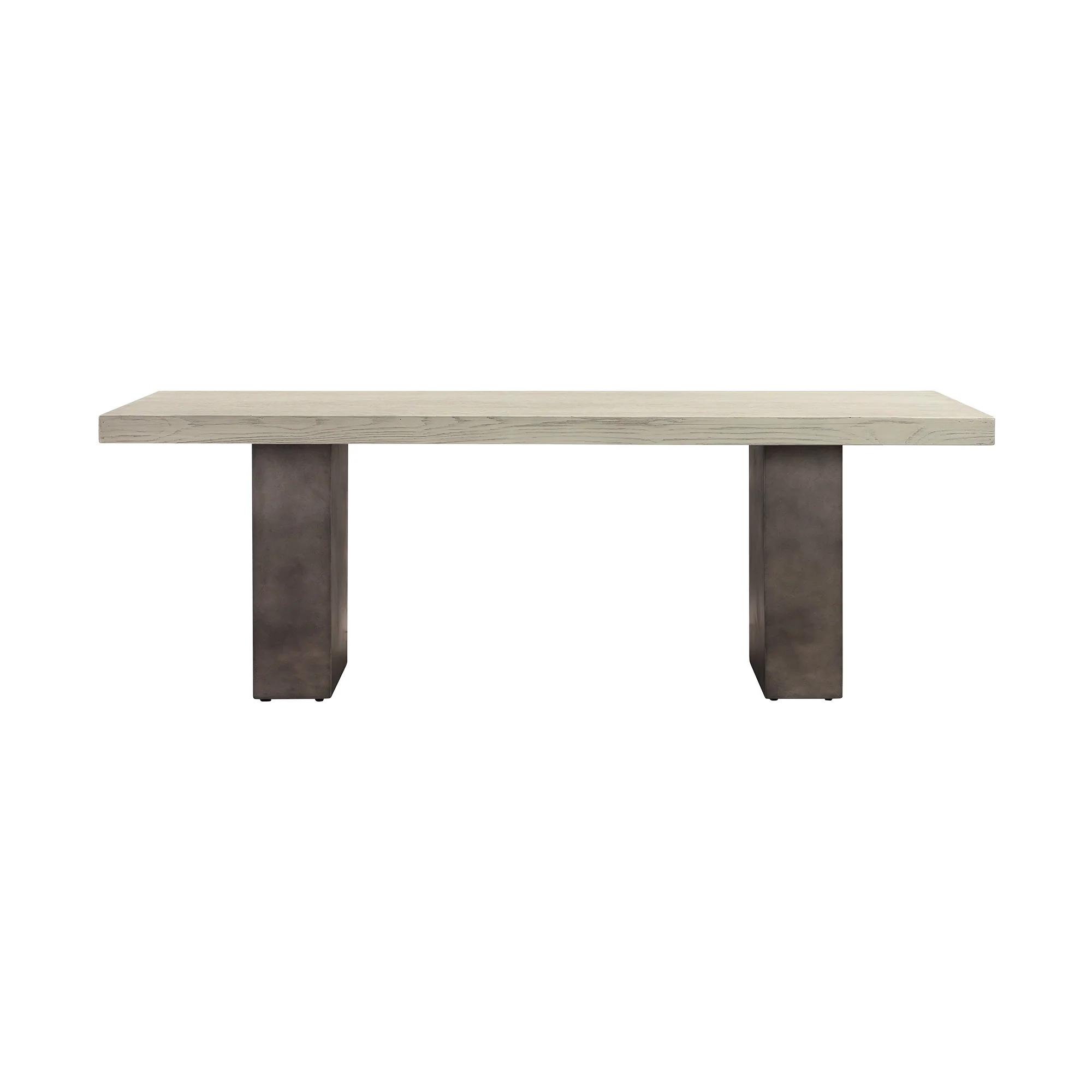 Abbey Concrete and Grey Oak Wood Coffee Table By Armen Living - Image 2