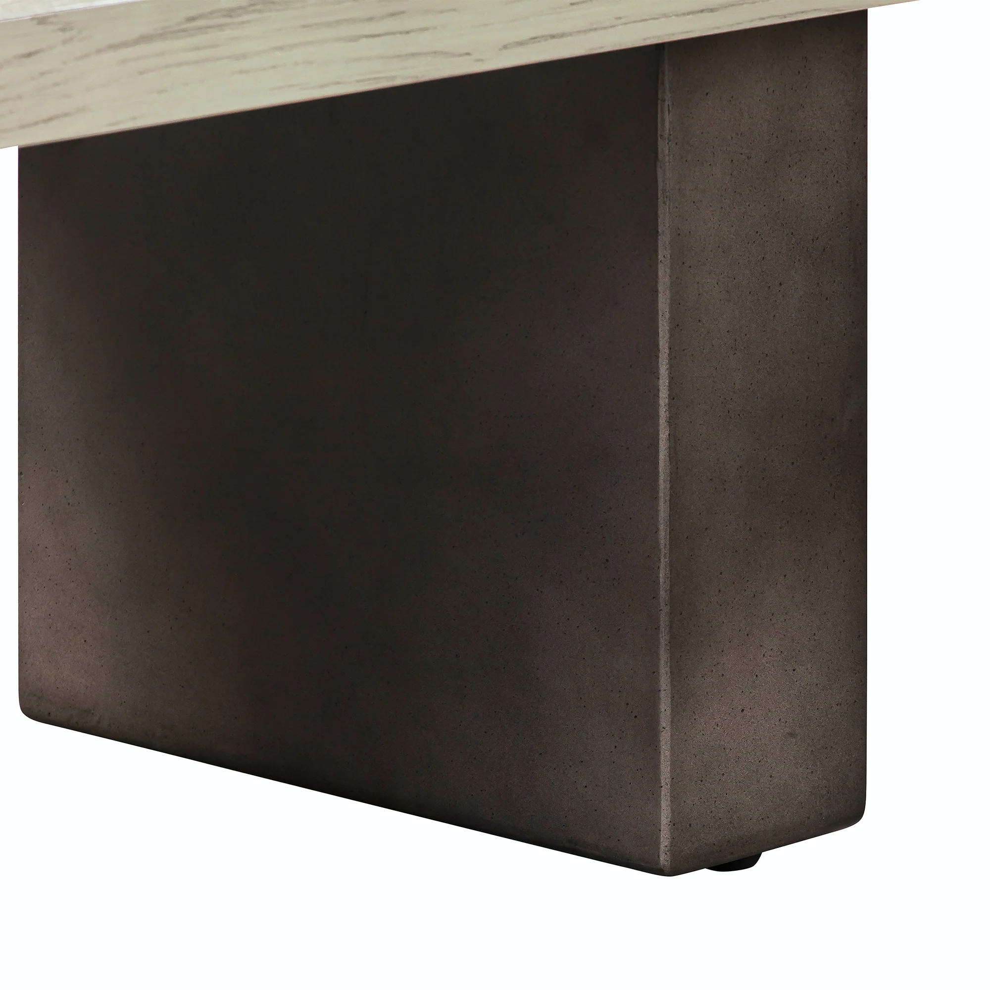 Abbey Concrete and Grey Oak Wood Dining Table By Armen Living - Image 7