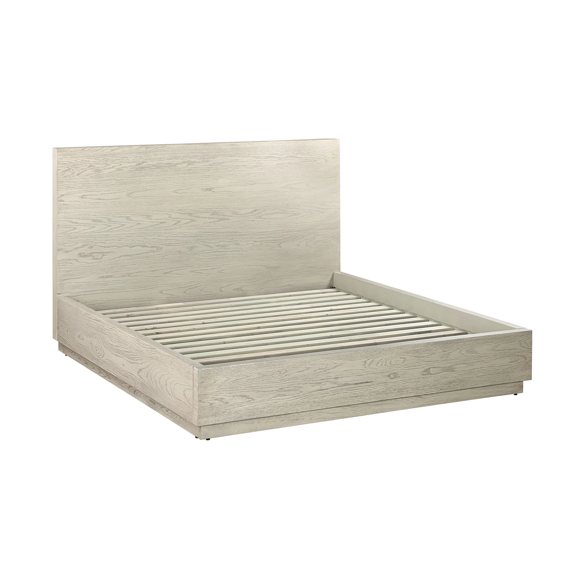 Abbey Queen 4 Piece Bedroom Set in Grey Oak Wood By Armen Living - Image 4