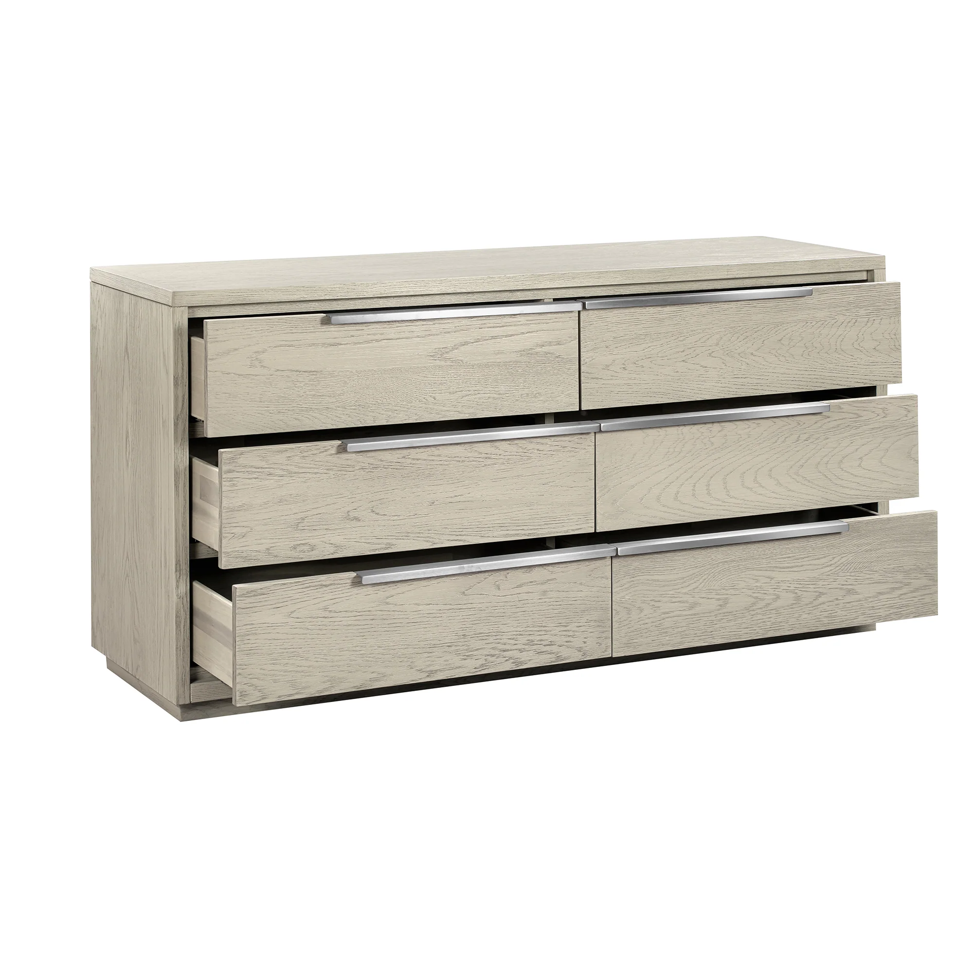 Abbey Queen 4 Piece Bedroom Set in Grey Oak Wood By Armen Living - Image 9