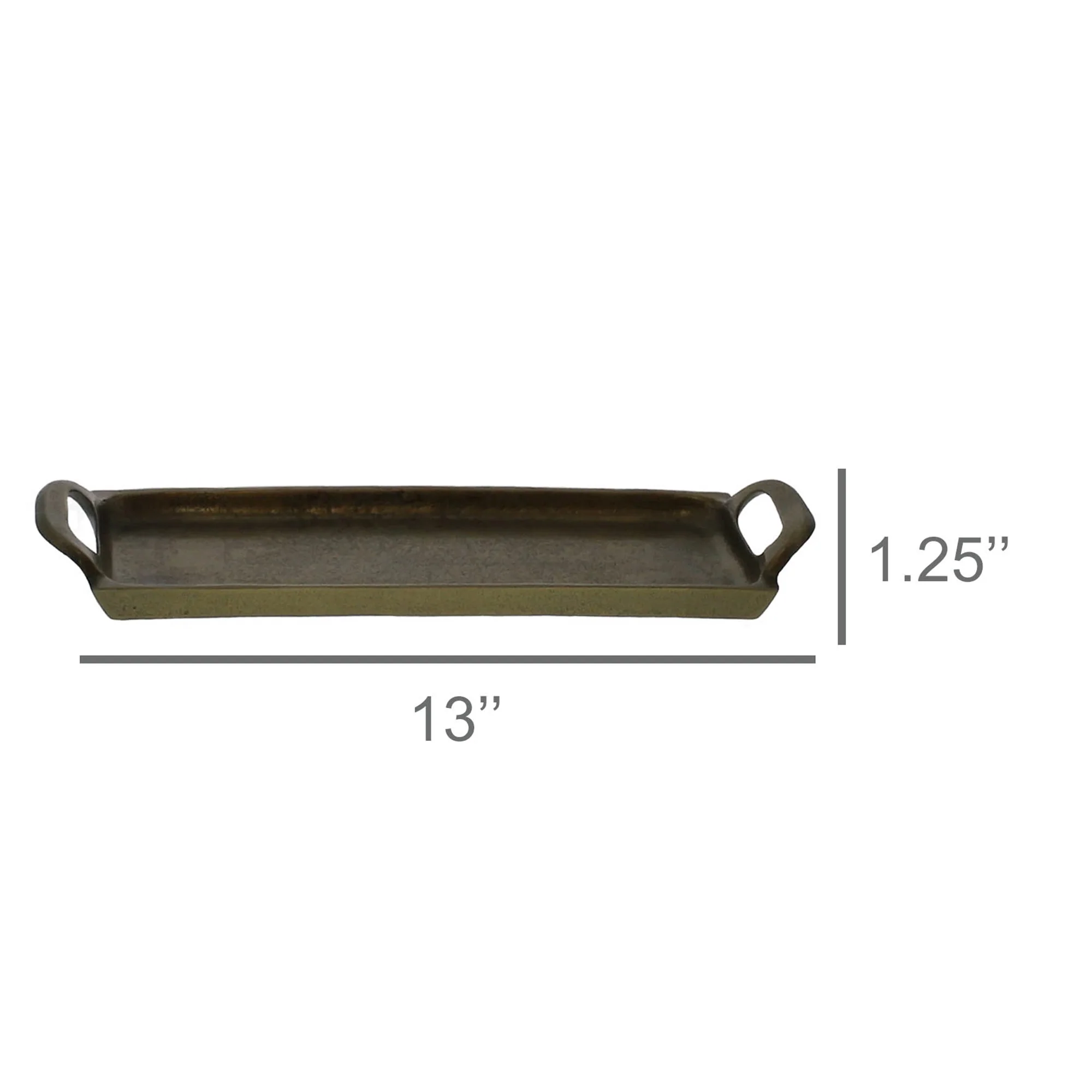 Abbott Tray, Brass - Small Set Of 2 By HomArt - Image 2