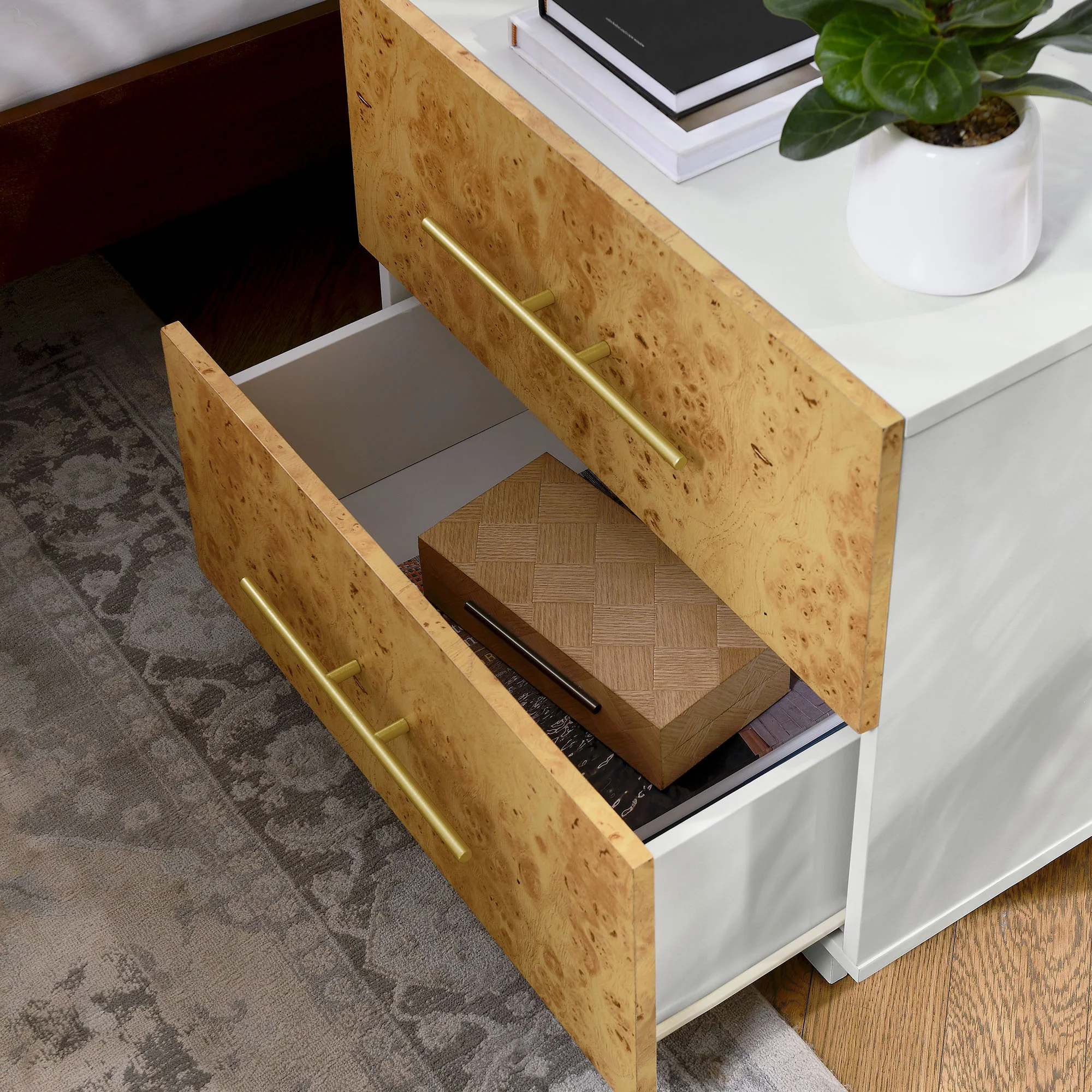 Abel 2-Drawer Burl Wood Nightstand by Modway - Image 7