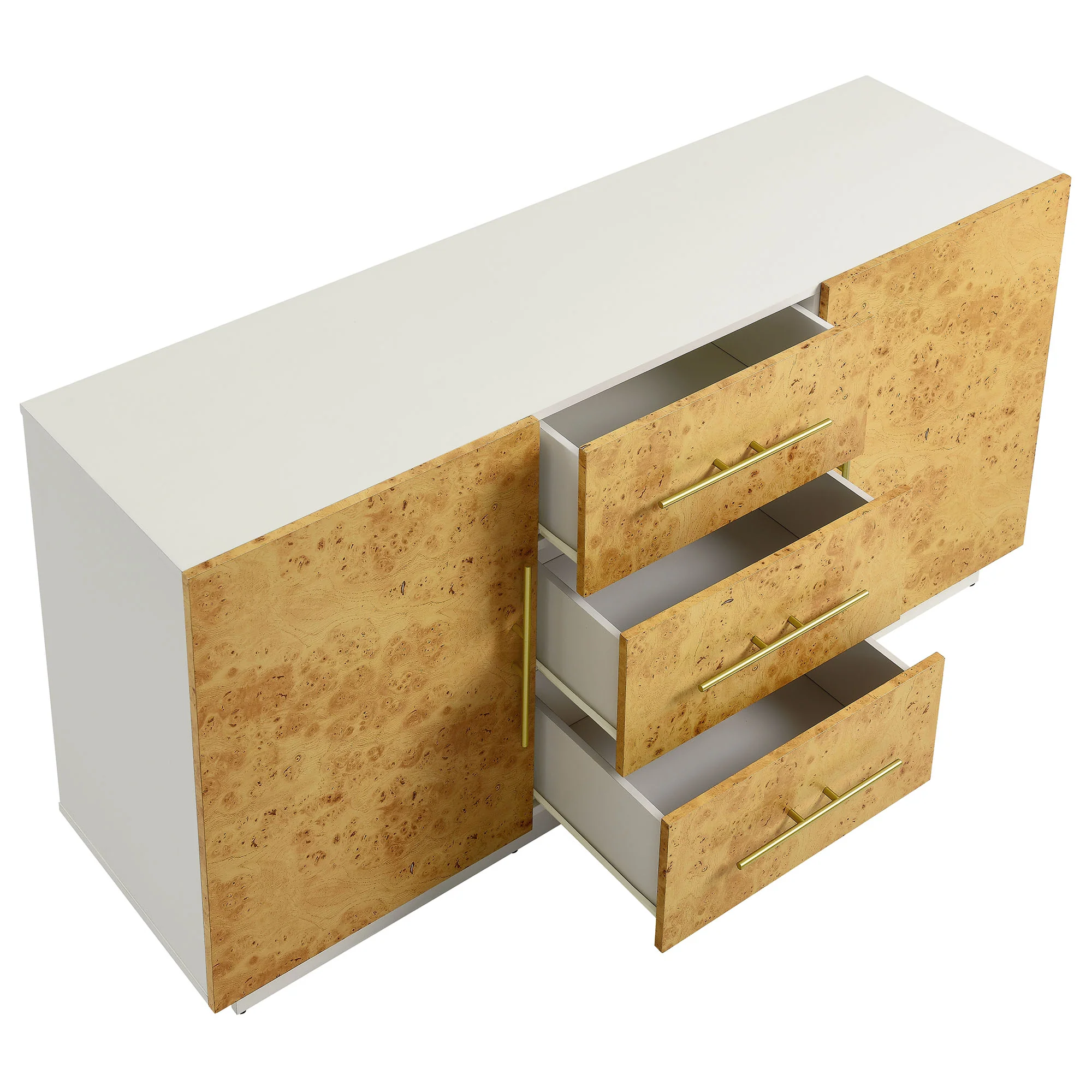 Abel 59 Inch Burl Wood Sideboard Buffet TV Stand by Modway - Image 3