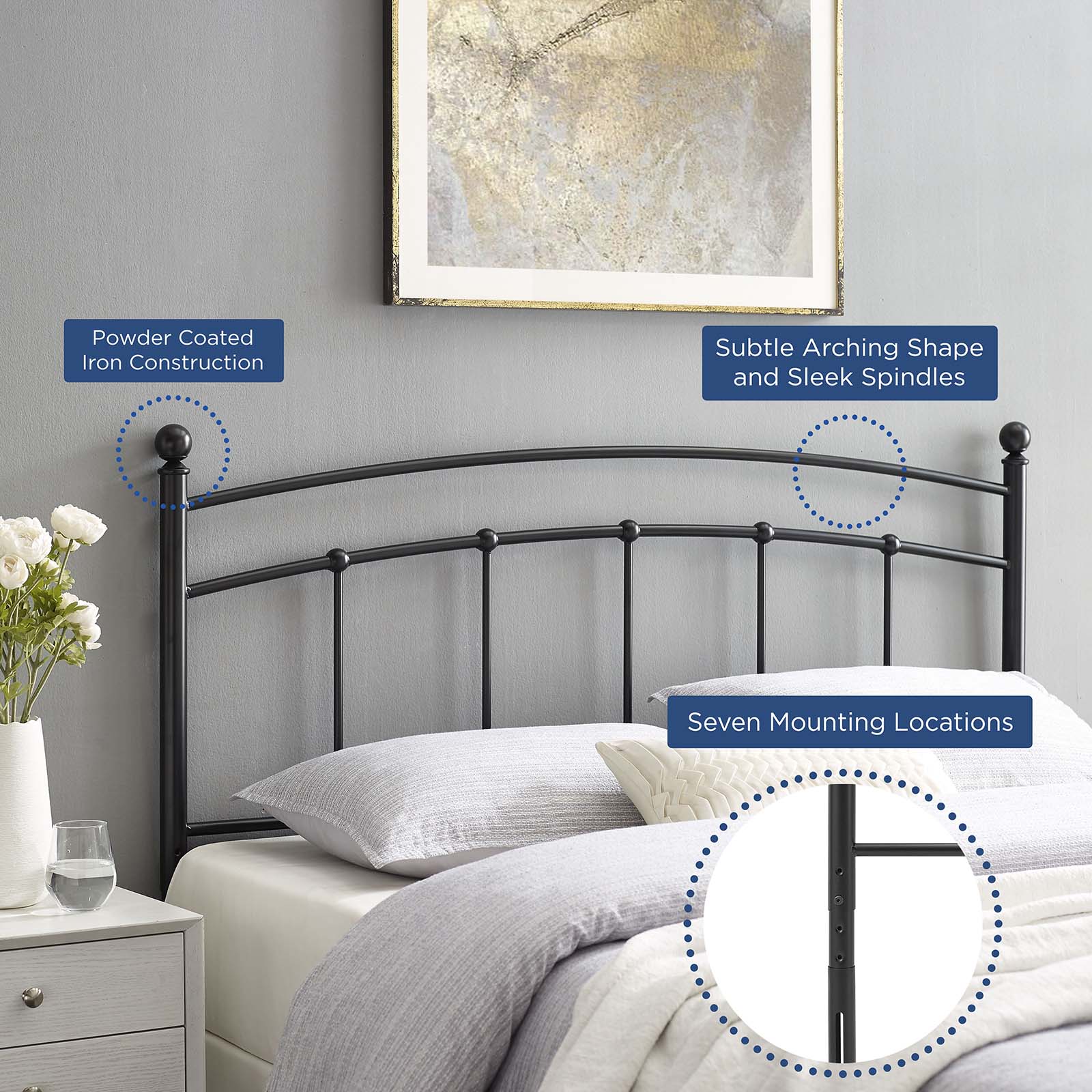 Abigail Full Metal Headboard By Modway - MOD-6157 - Image 6