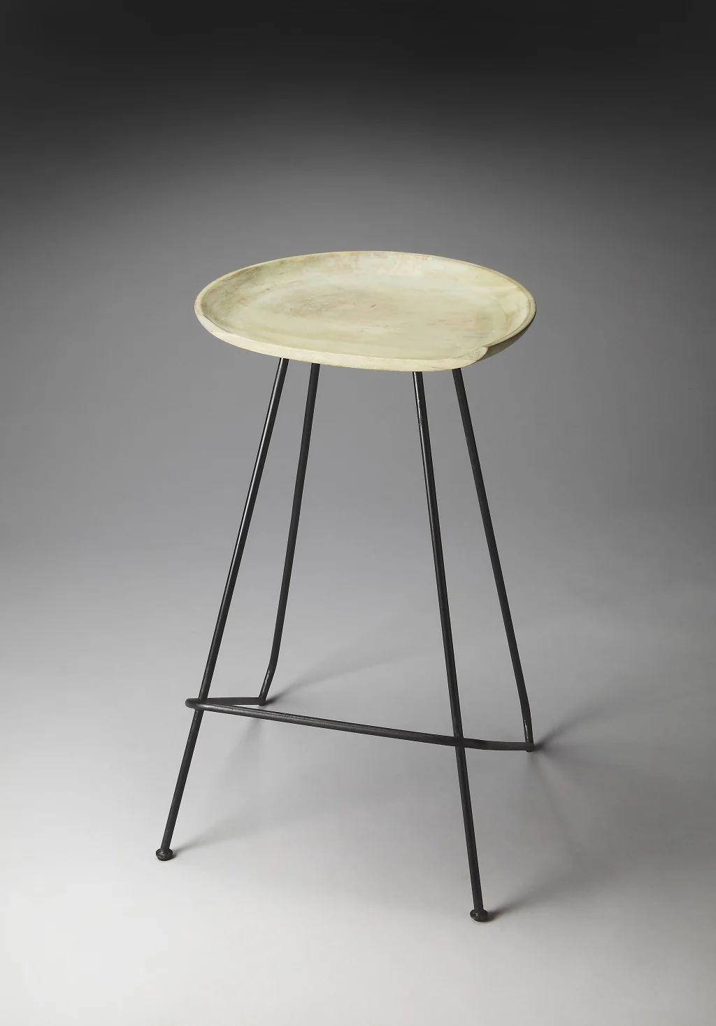 Abstract Iron Backless Bar Stool By Homeroots - Image 2